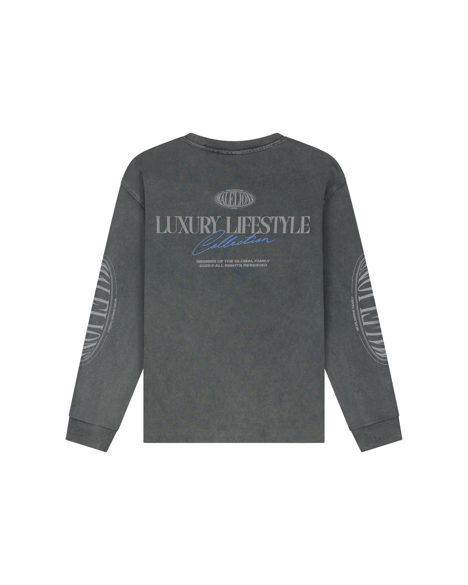 Malelions Junior Relaxed Lifestyle Longsleeve - Acid Wash