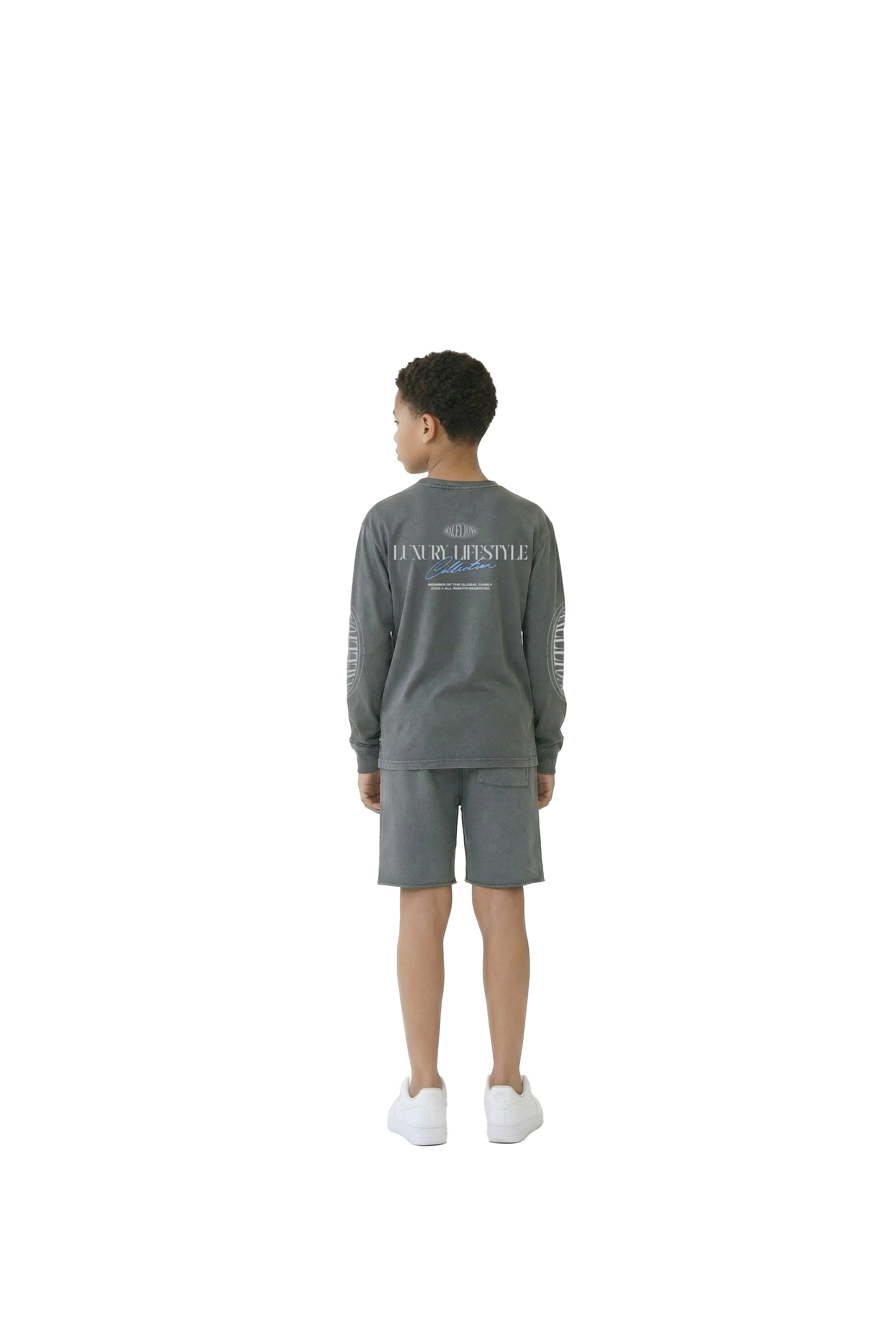 Malelions Junior Relaxed Lifestyle Longsleeve - Acid Wash