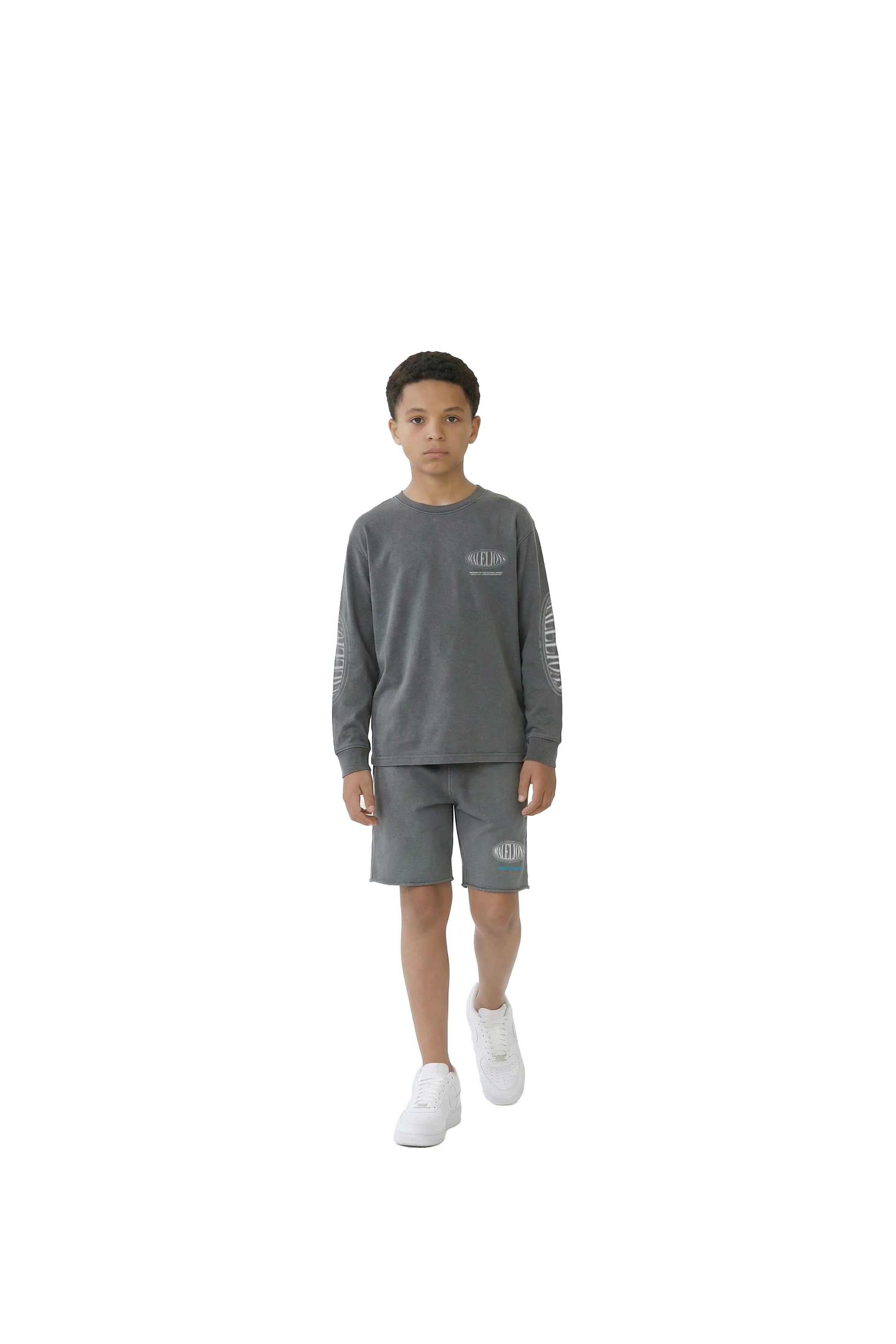 Malelions Junior Relaxed Lifestyle Longsleeve - Acid Wash