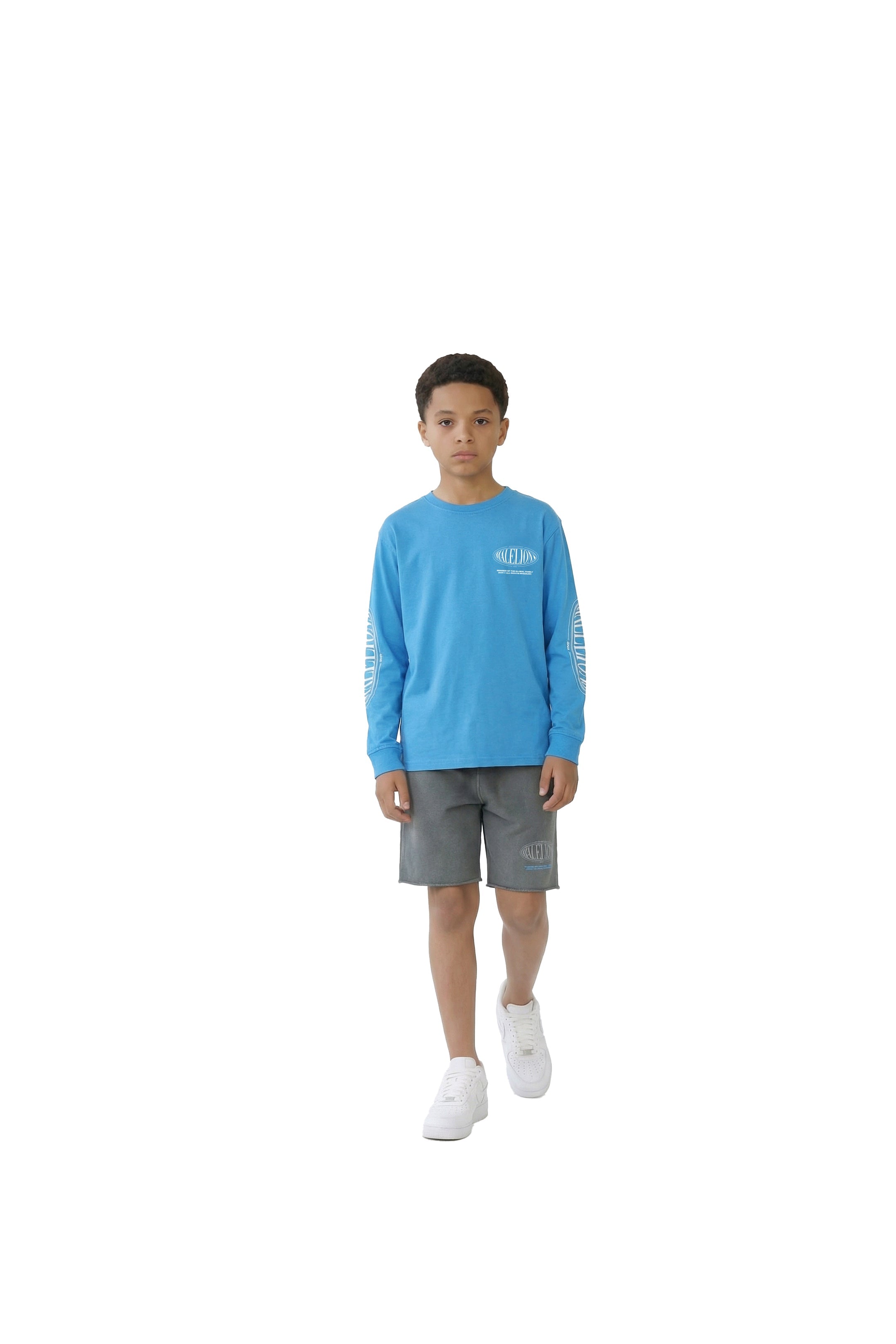 Malelions Junior Relaxed Lifestyle Longsleeve - Blue