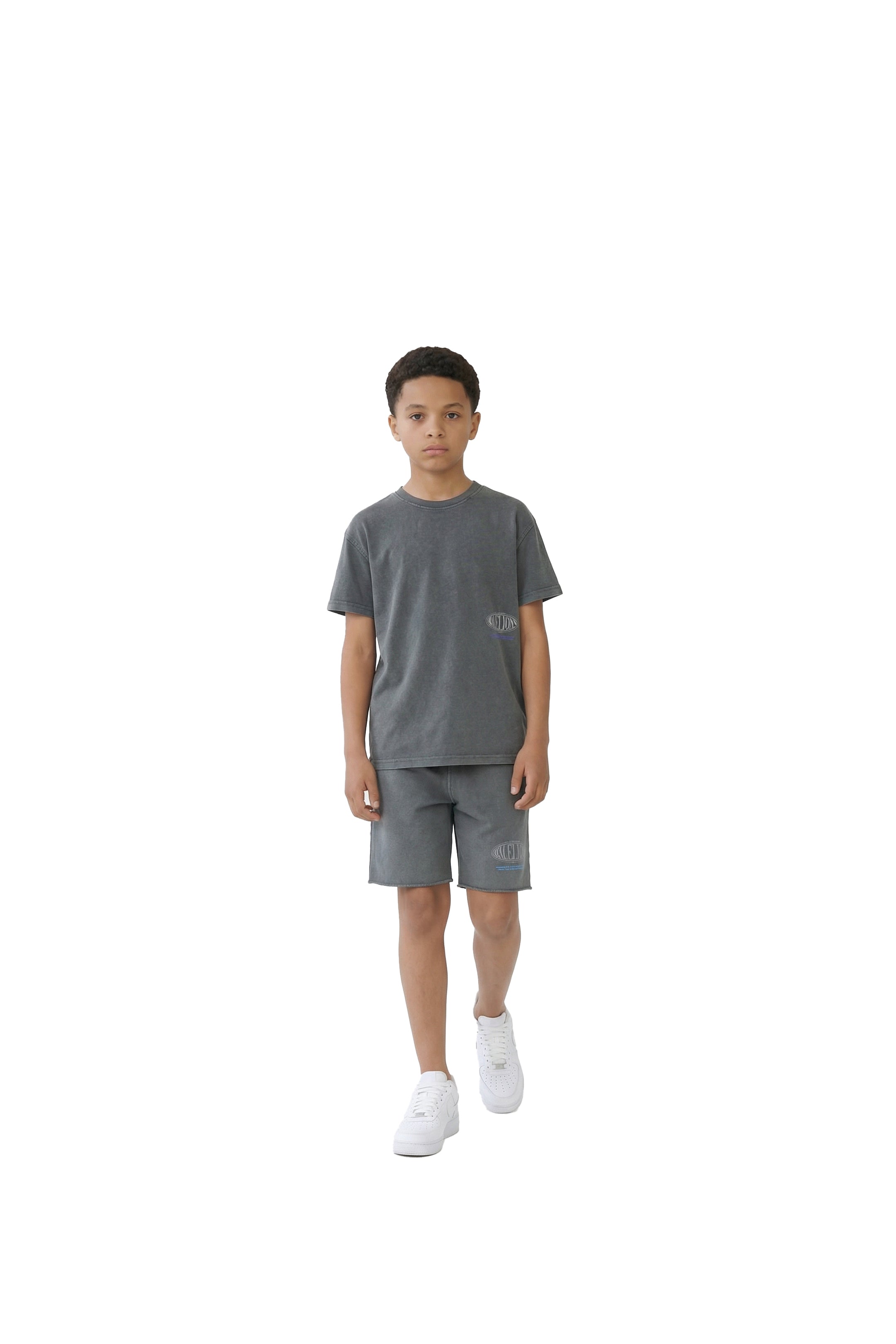 Malelions Junior Relaxed White Heron T-Shirt - Acid Wash