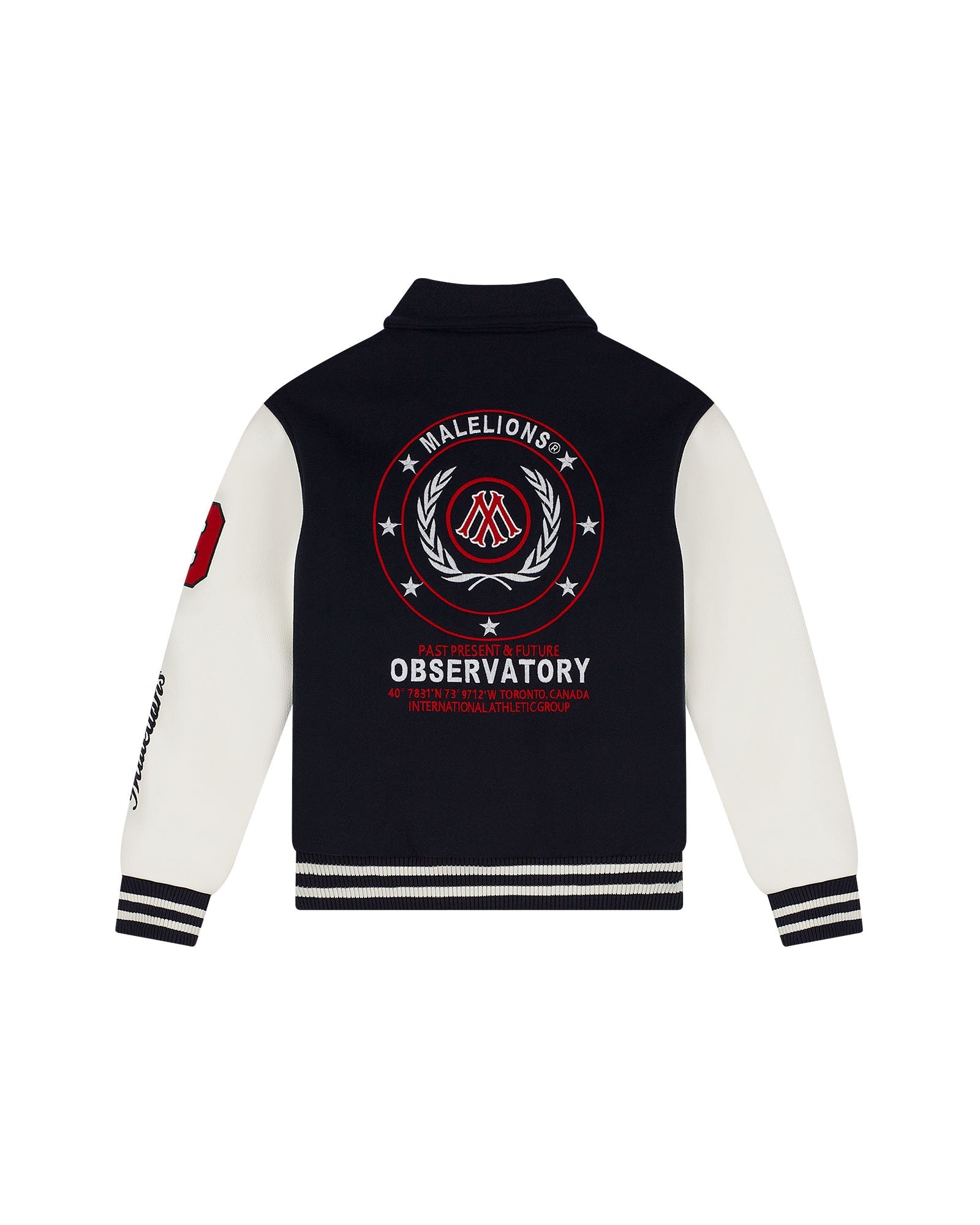 Malelions Junior Baseball Varsity Jacket - Navy