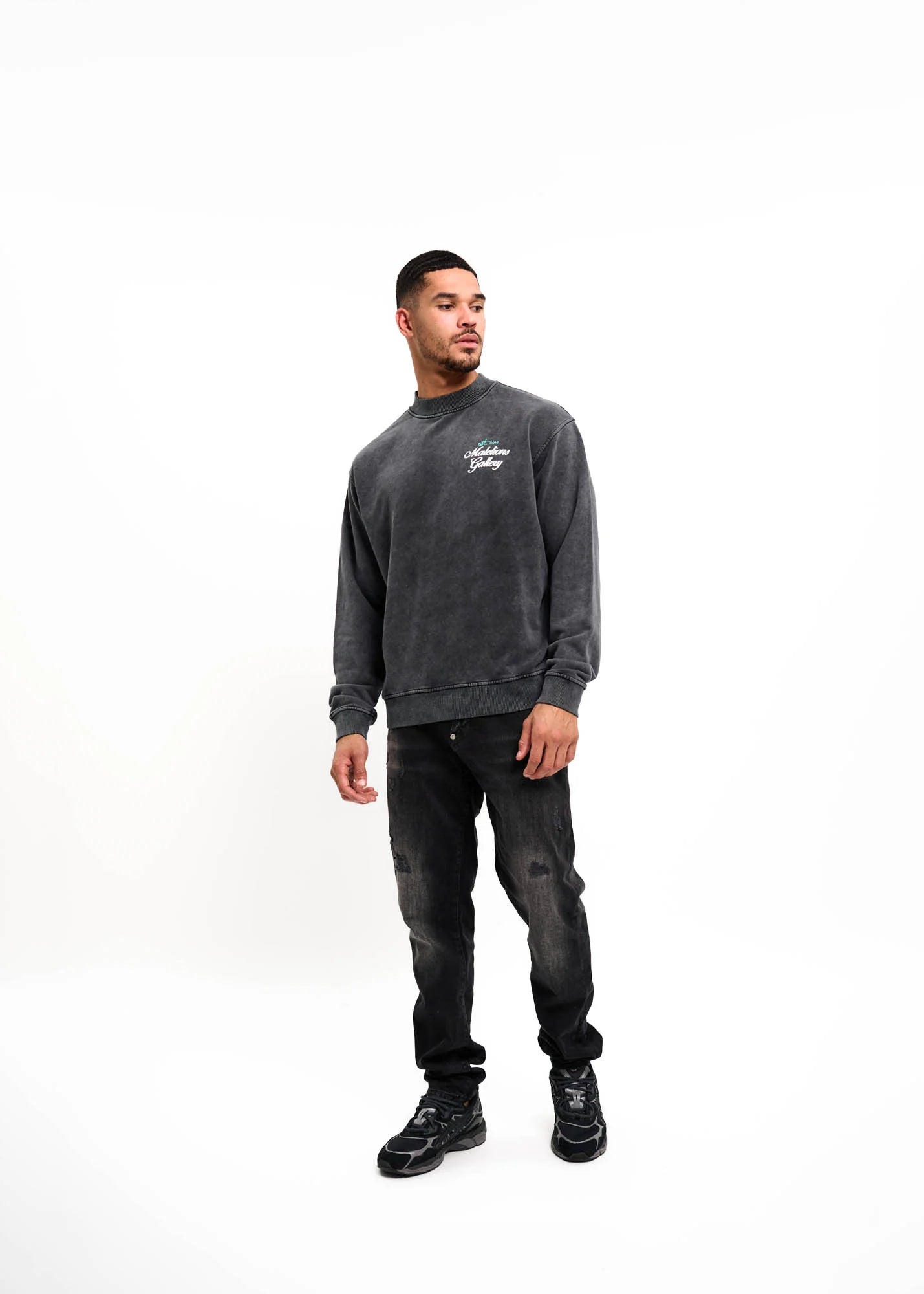 Malelions Gallery Sweater - Acid Wash