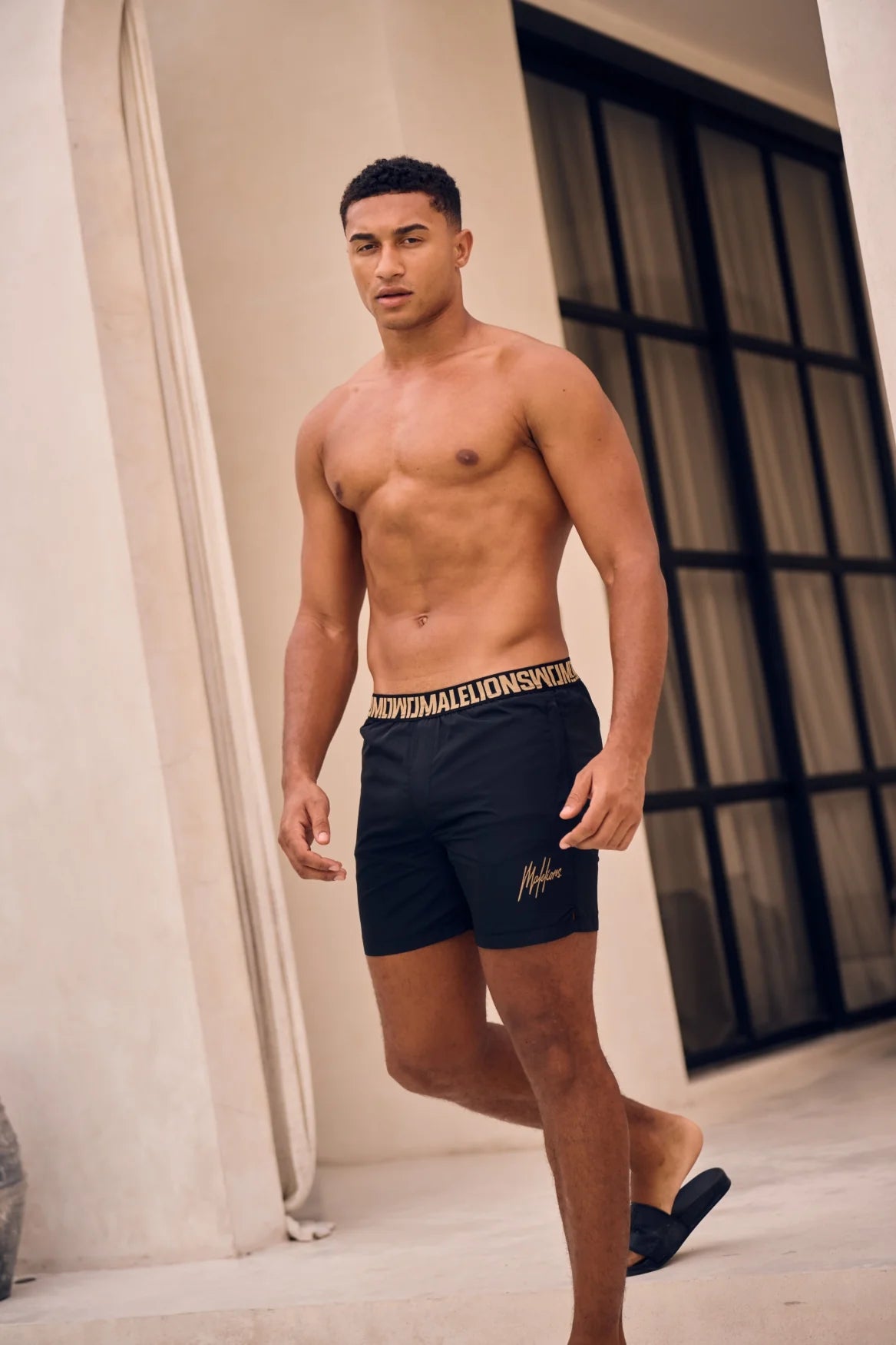 Malelions Venetian Swim Short- Black