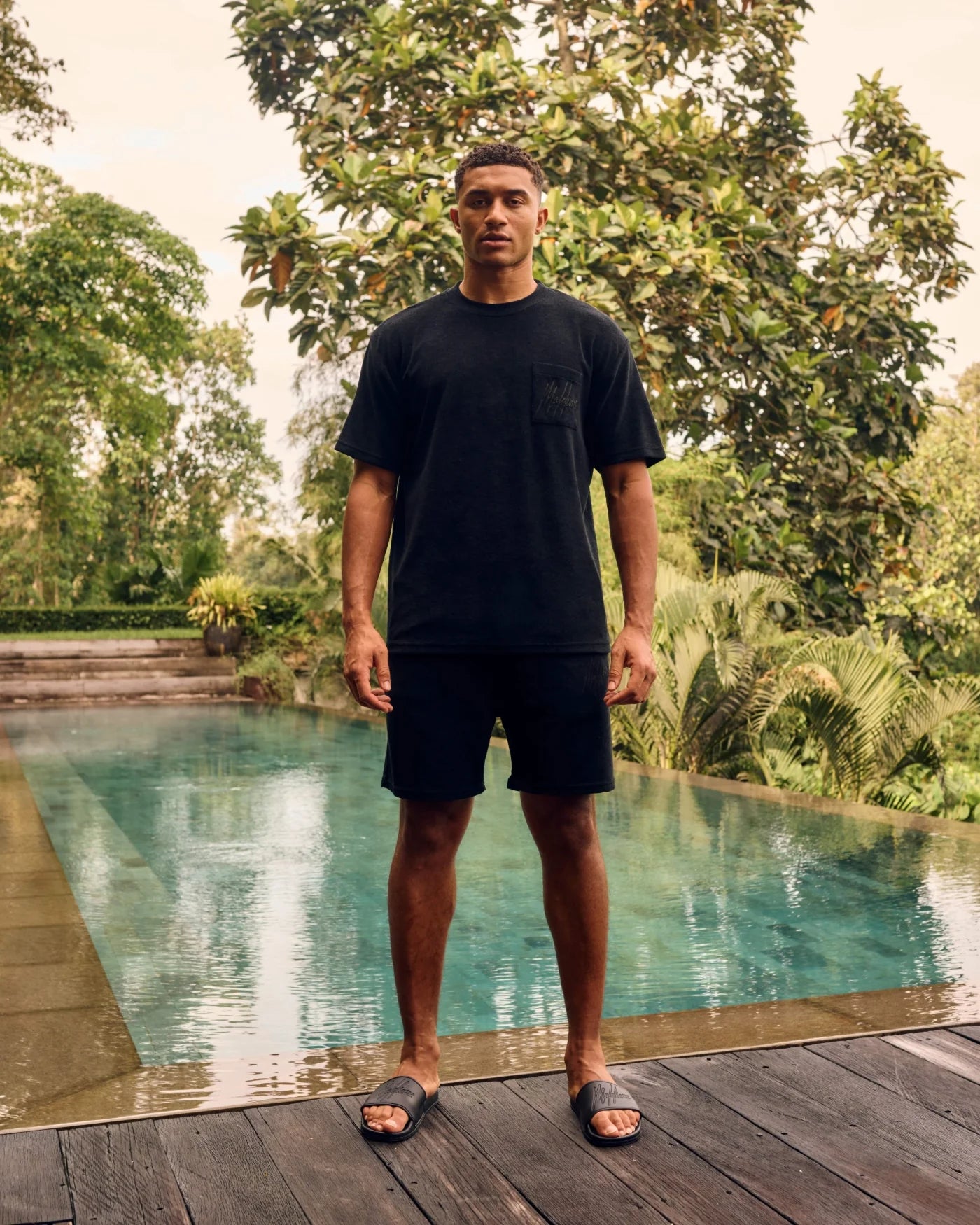 Malelions Signature Towelling Short- Black