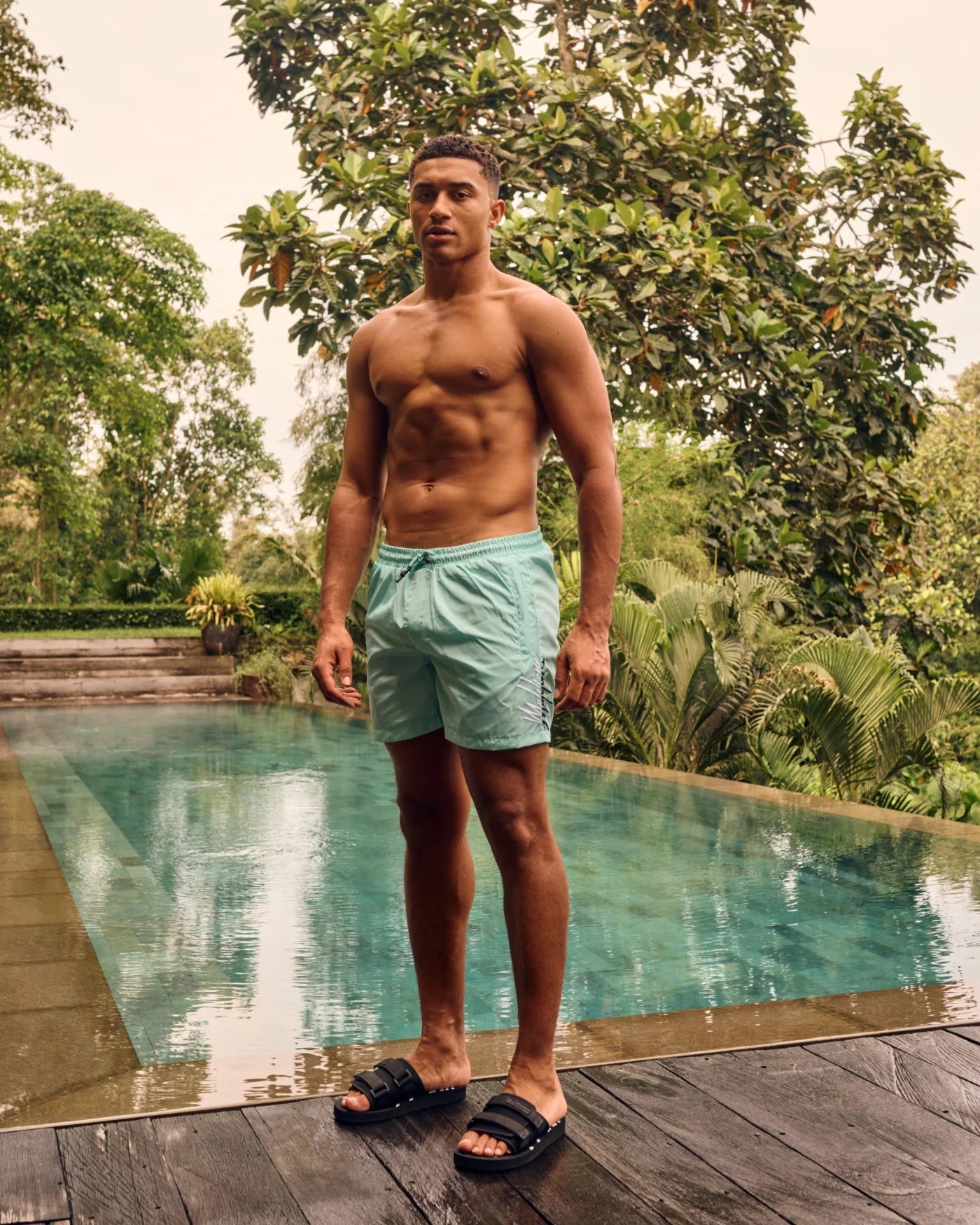 Malelions Split Swim Short- Bright Blue