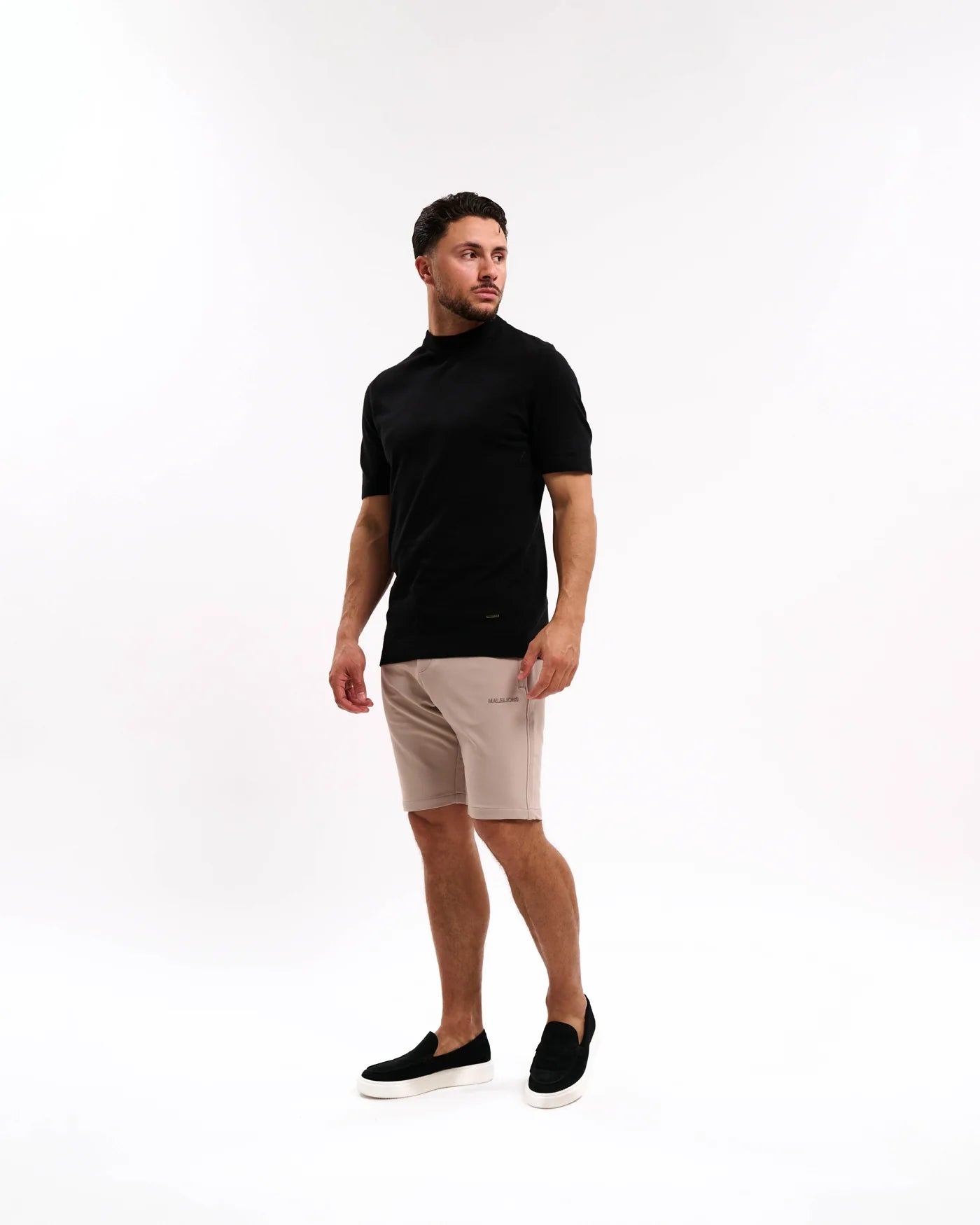 Malelions Knitted T-Shirt- Black