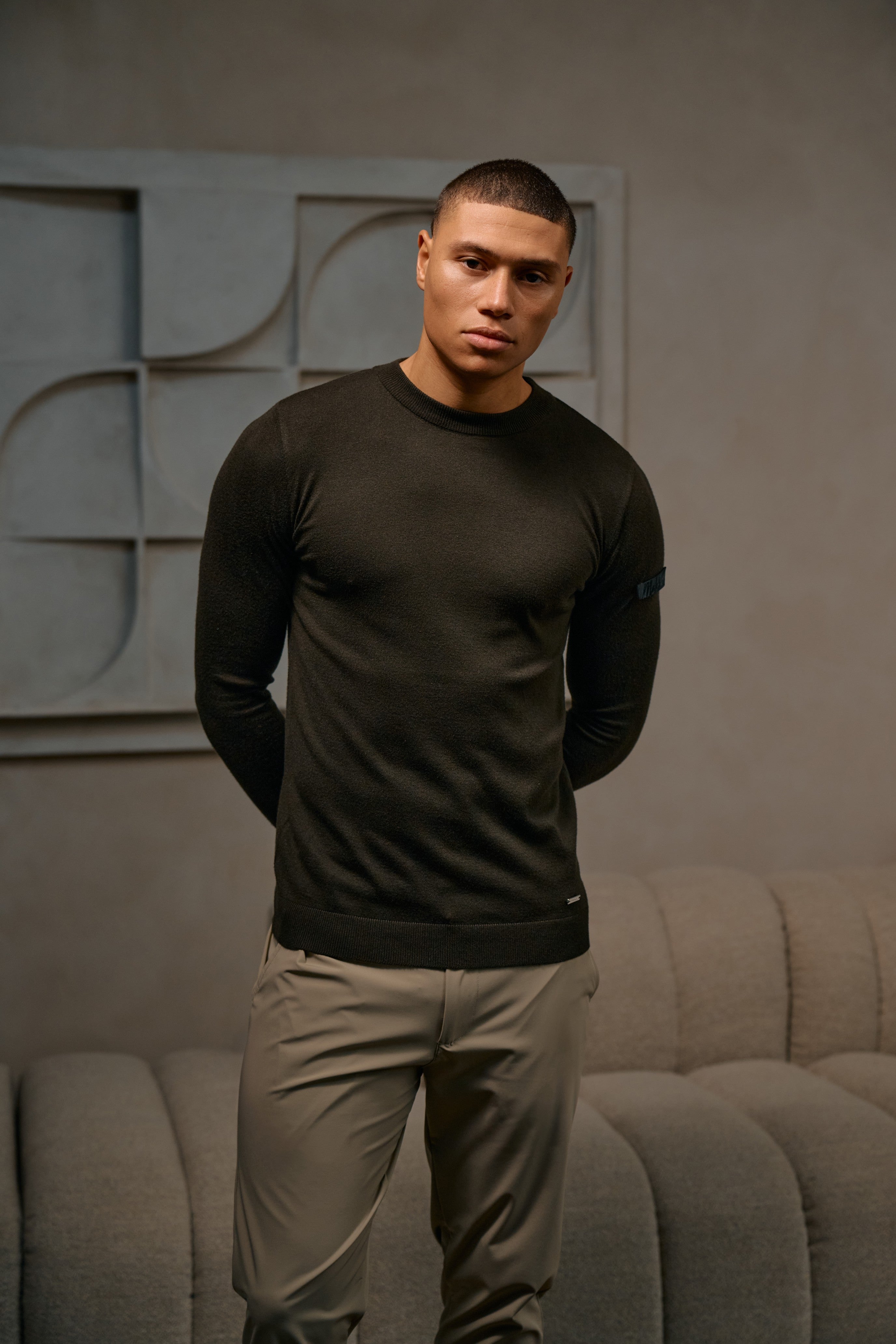 Malelions Knitted Crewneck - Vintage Green