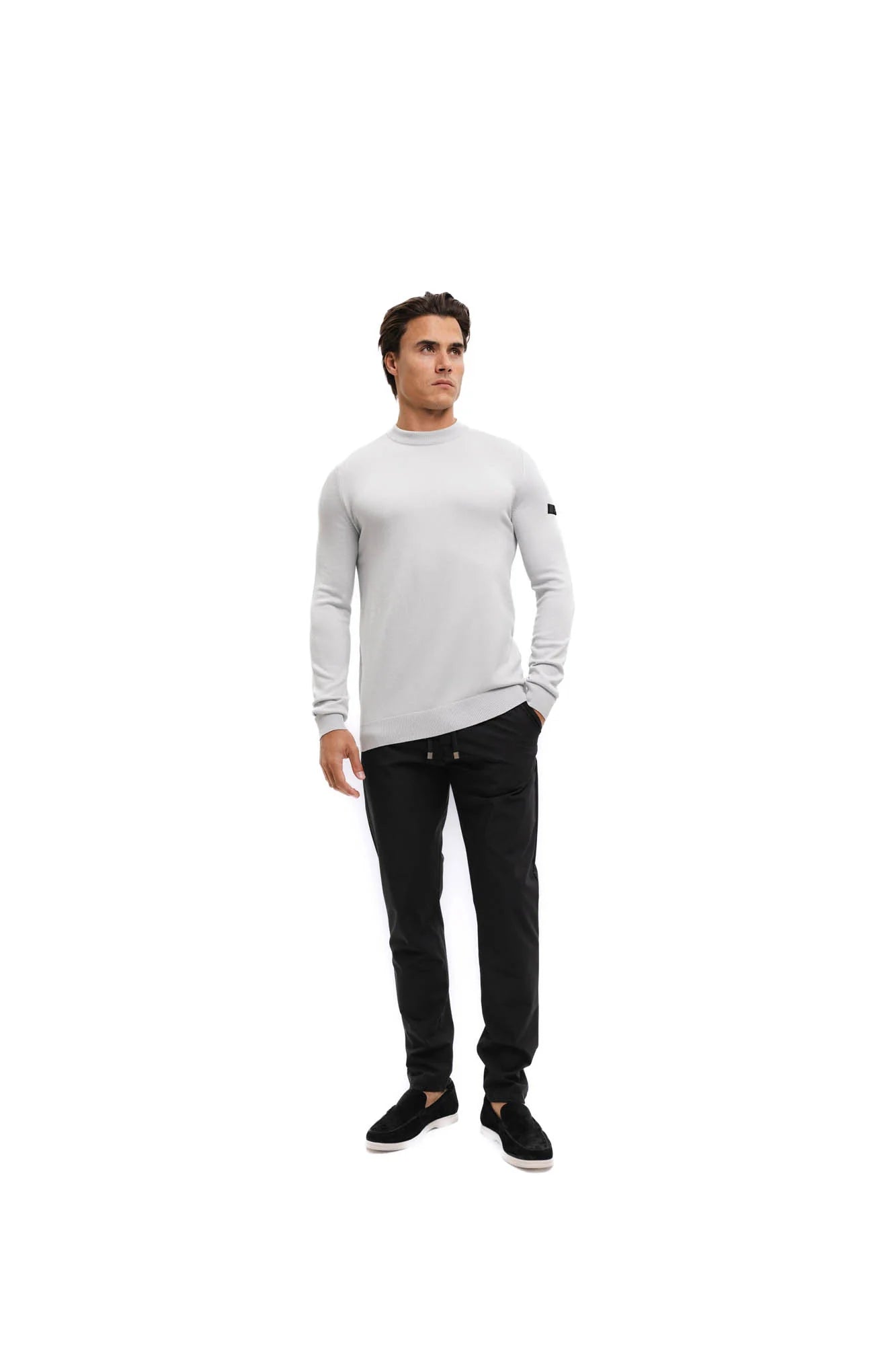 Malelions Knitted Crewneck - Ocean Grey