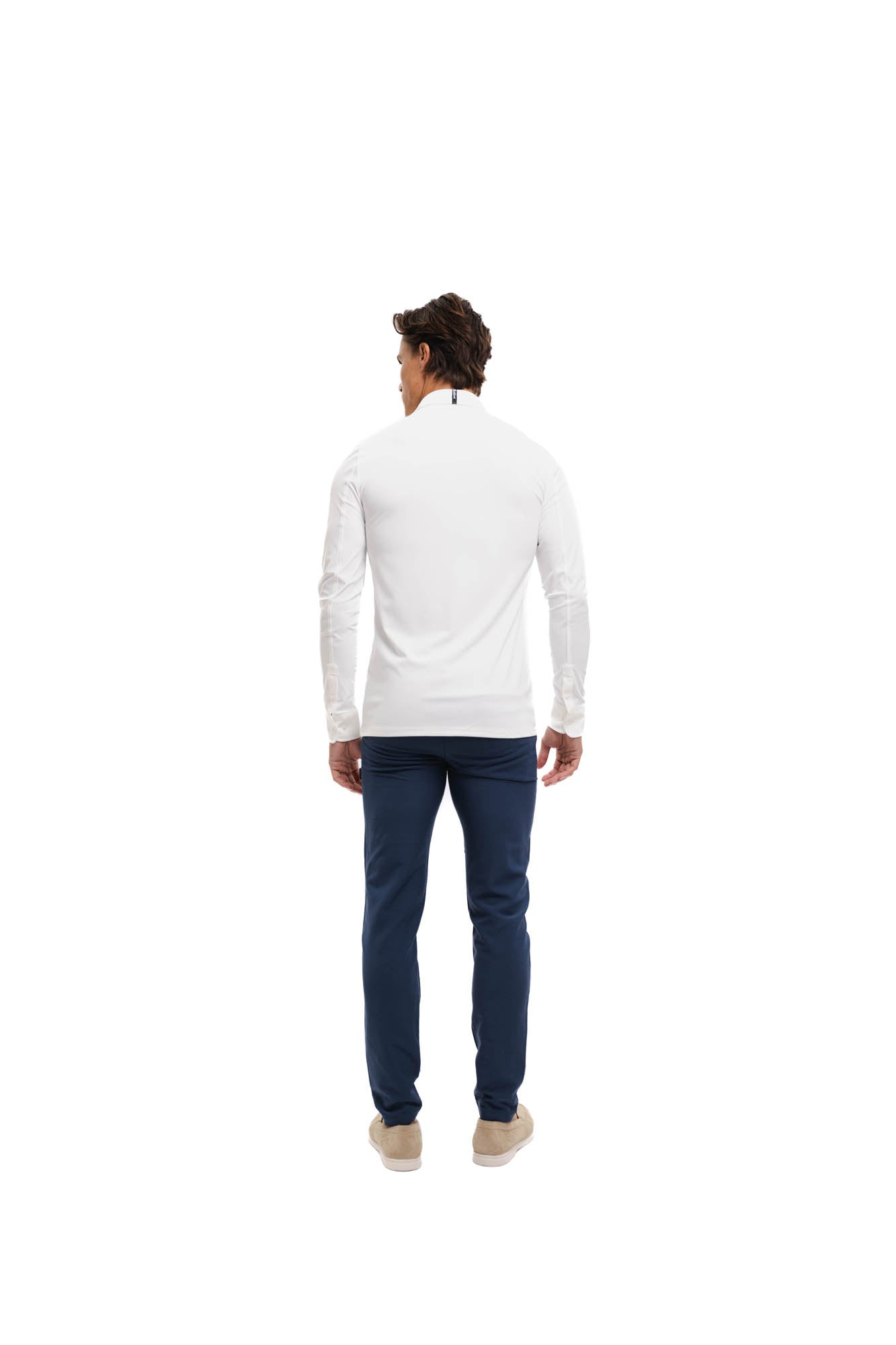 Malelions Men Stretch Shirt- White