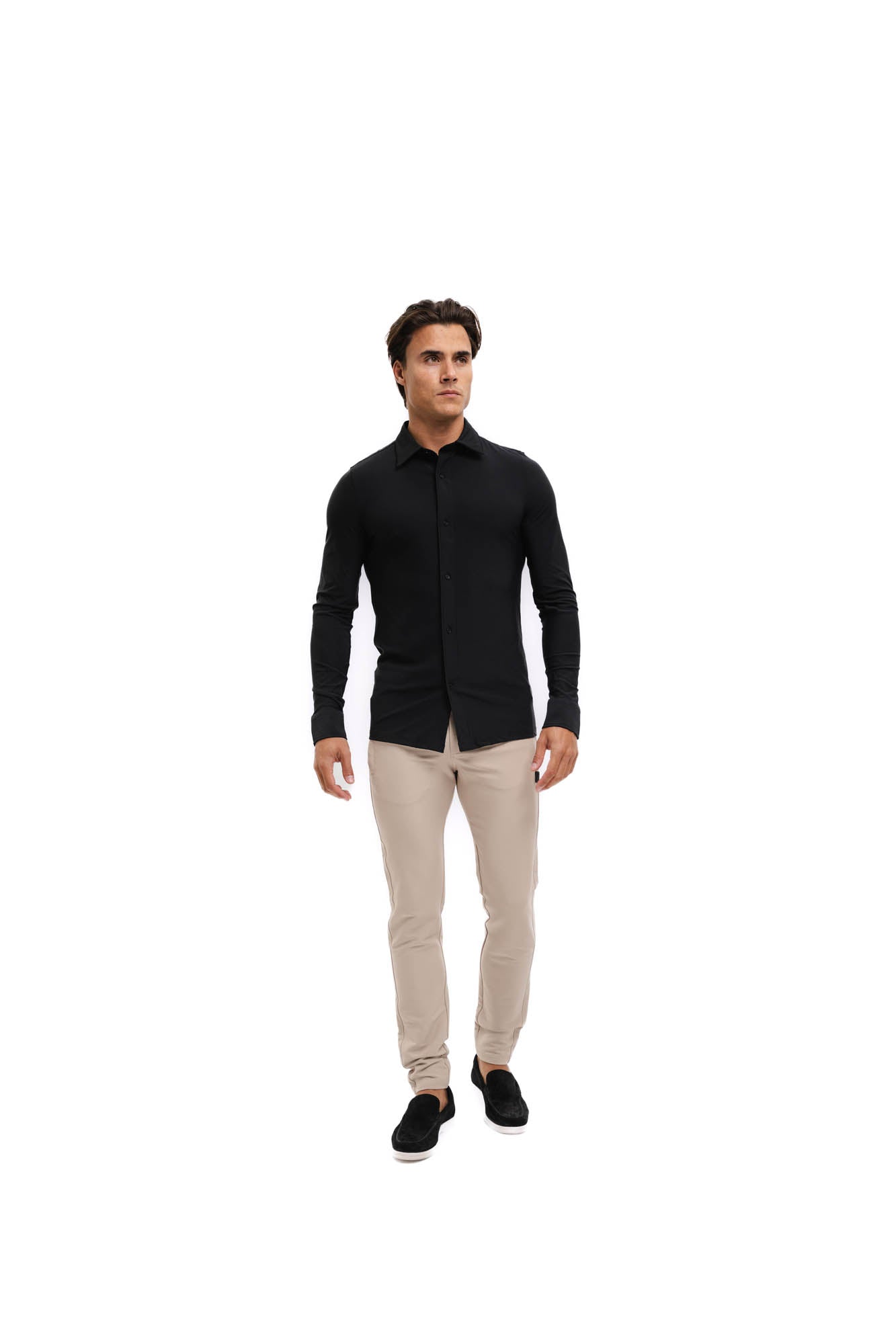 Malelions Men Stretch Shirt- Black
