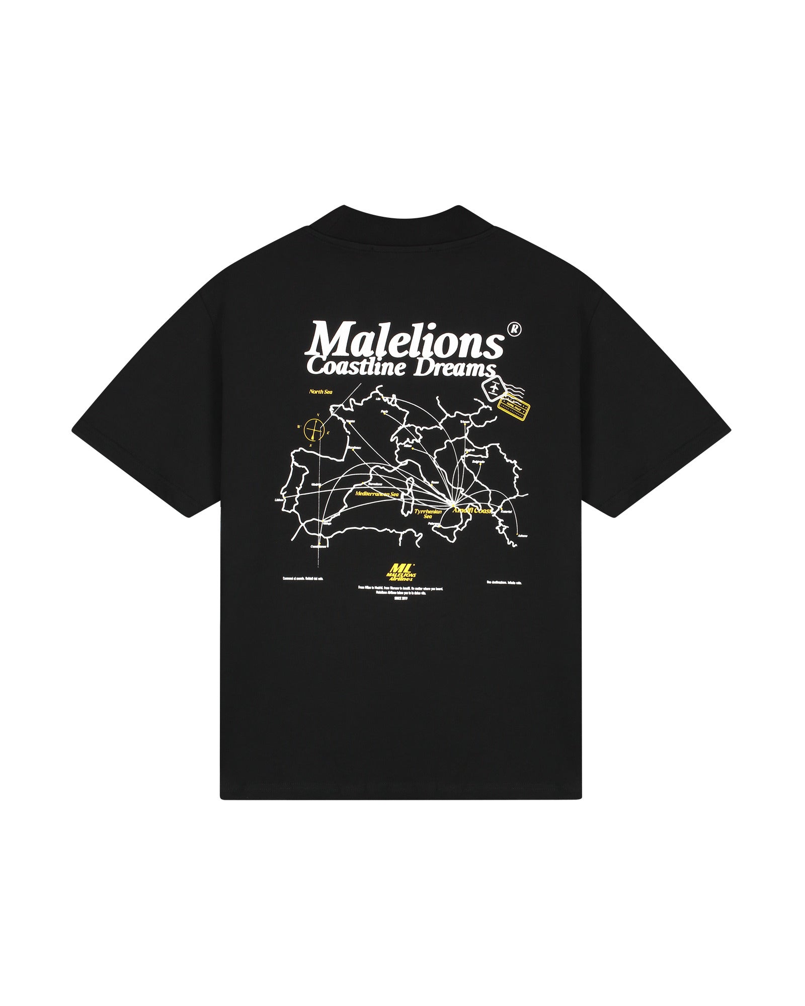 Malelions Men Coastline T-Shirt - Black