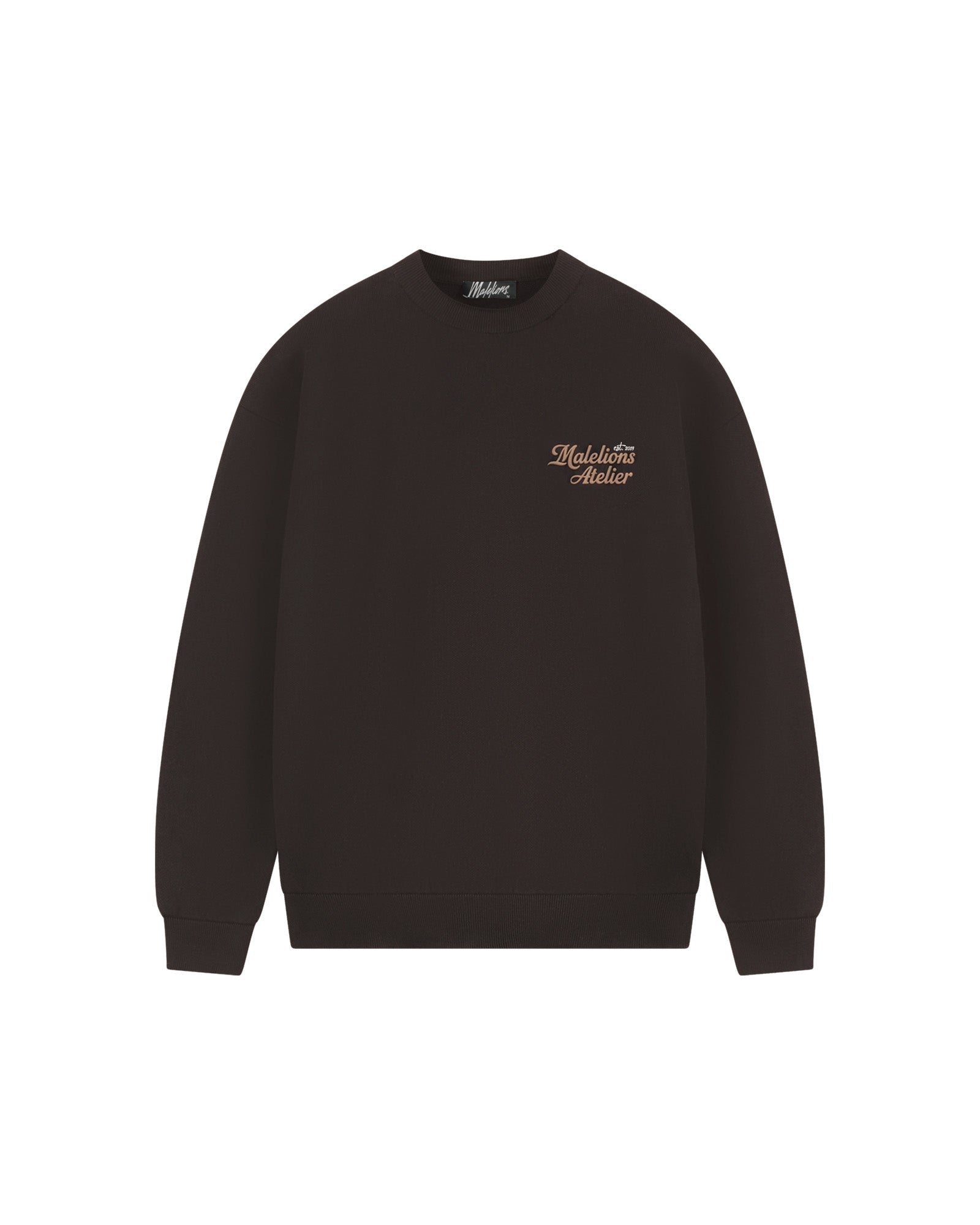 Malelions Men University Sweater- Brown