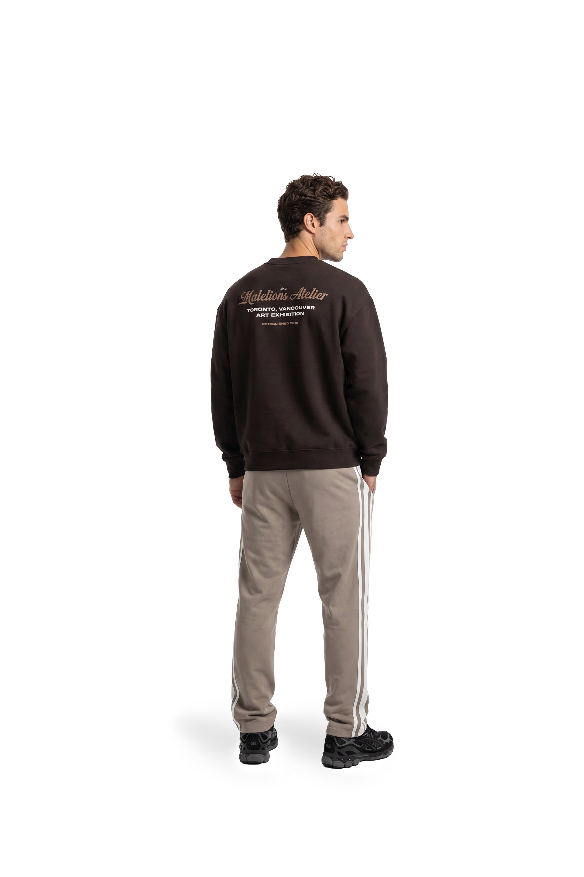 Malelions Men University Sweater- Brown