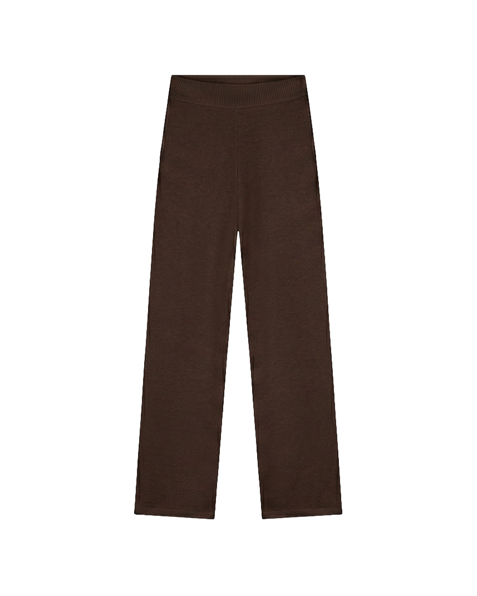 Malelions Women Knitted Pants- Dark Brown