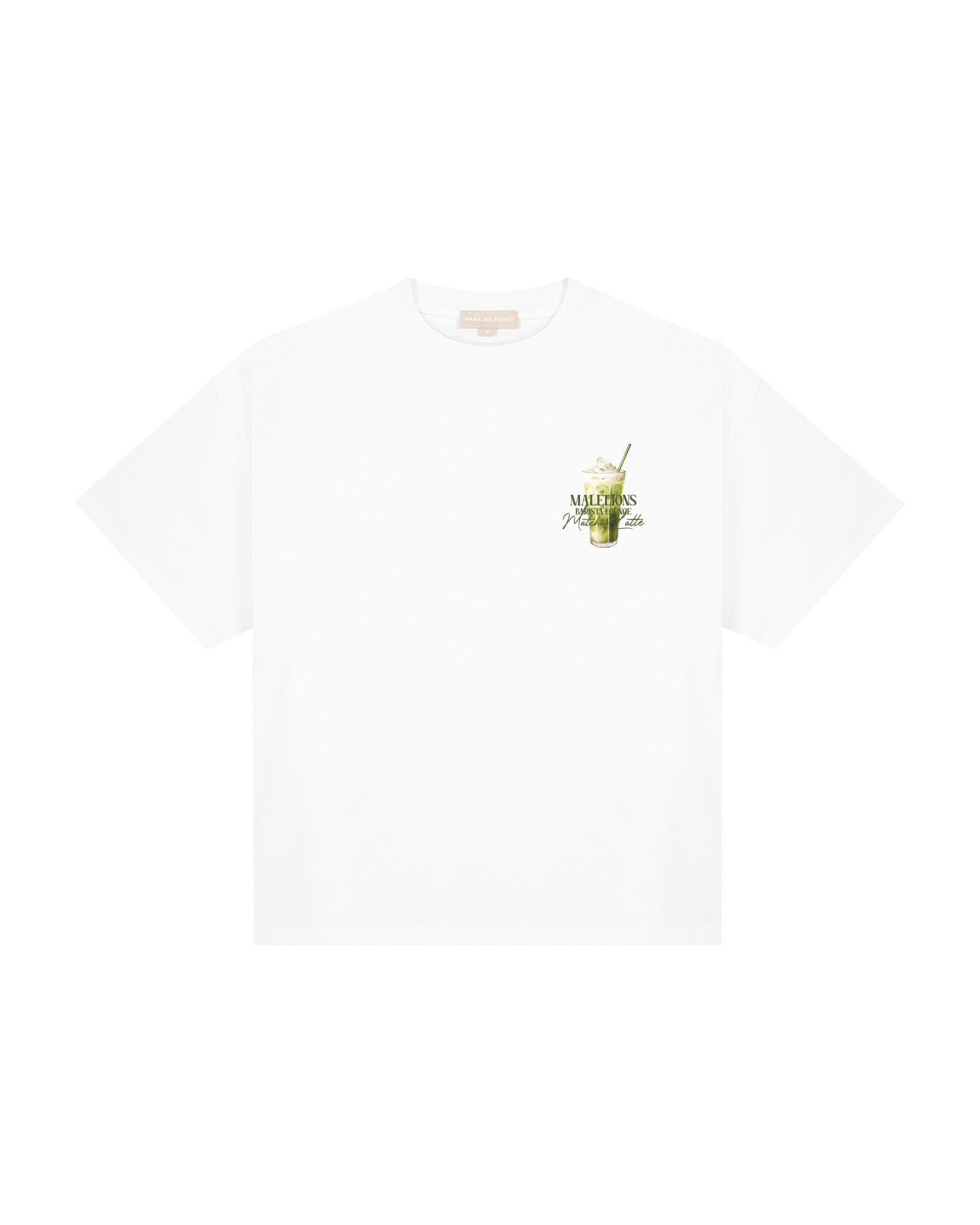 Malelions Women Barista Lounge Oversized T-Shirt- White