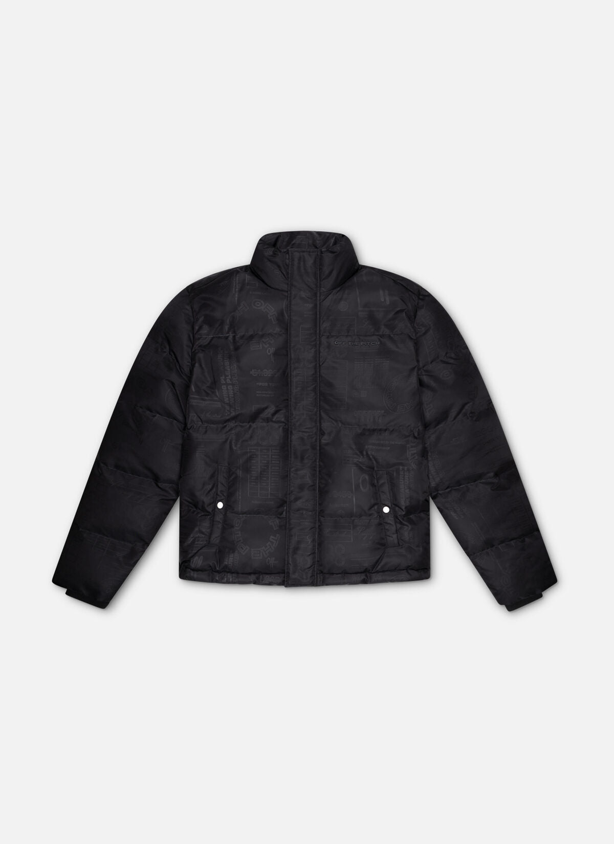 Off The Pitch Printed Puffer- Black