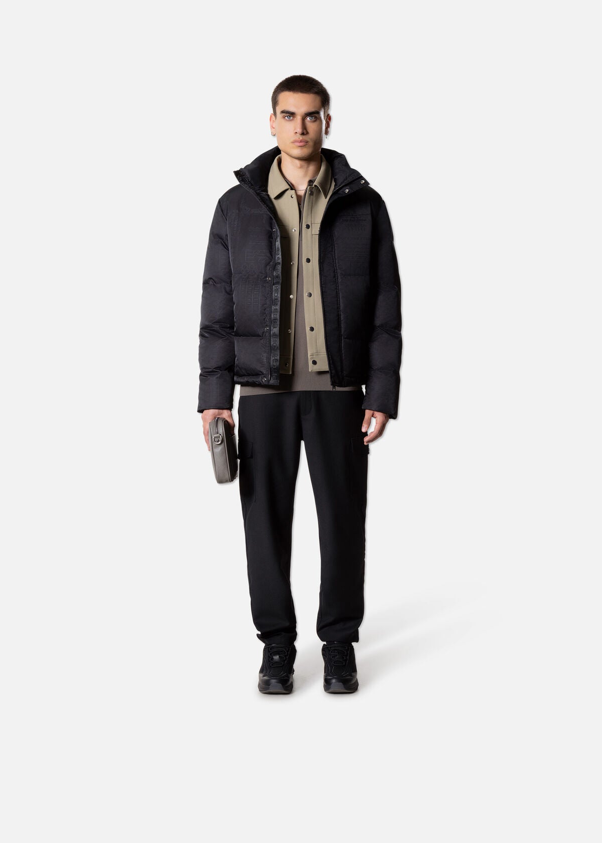 Off The Pitch Printed Puffer- Black