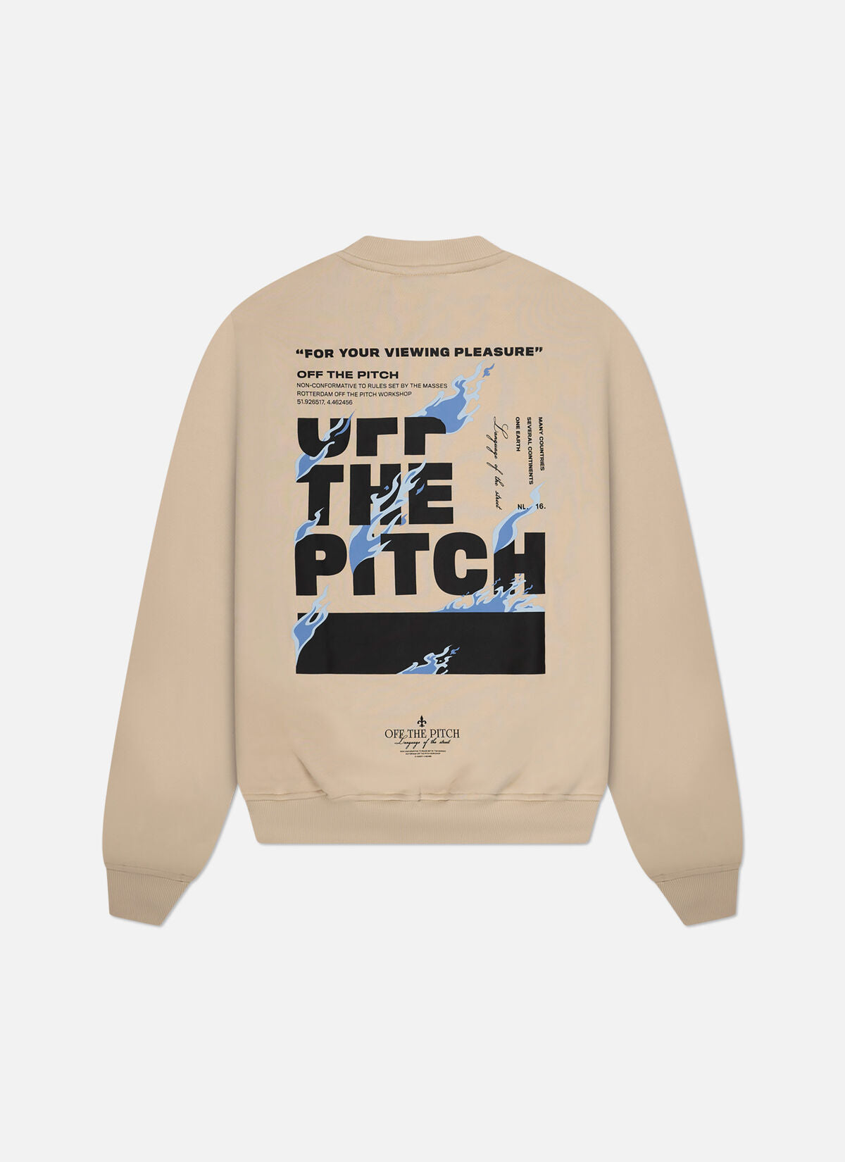 Off The Pitch Lit Crewneck- Sand