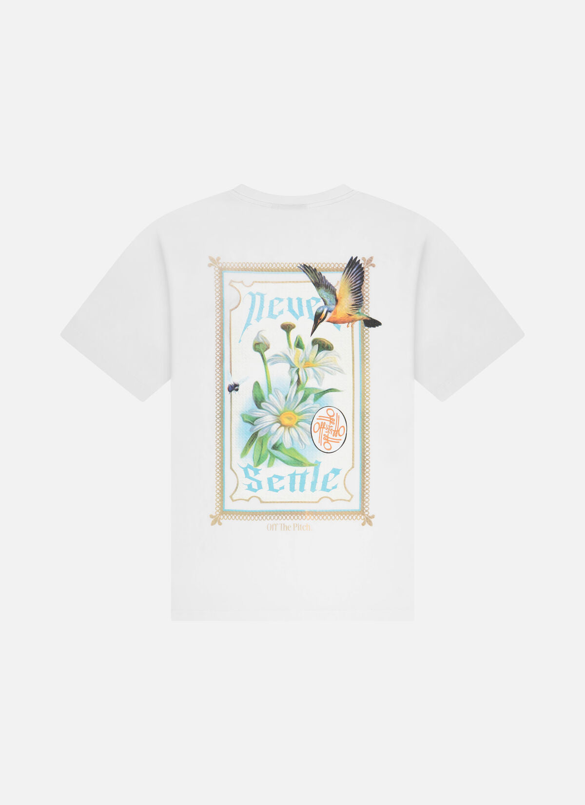 Off The Pitch Never Settle T-shirt - White