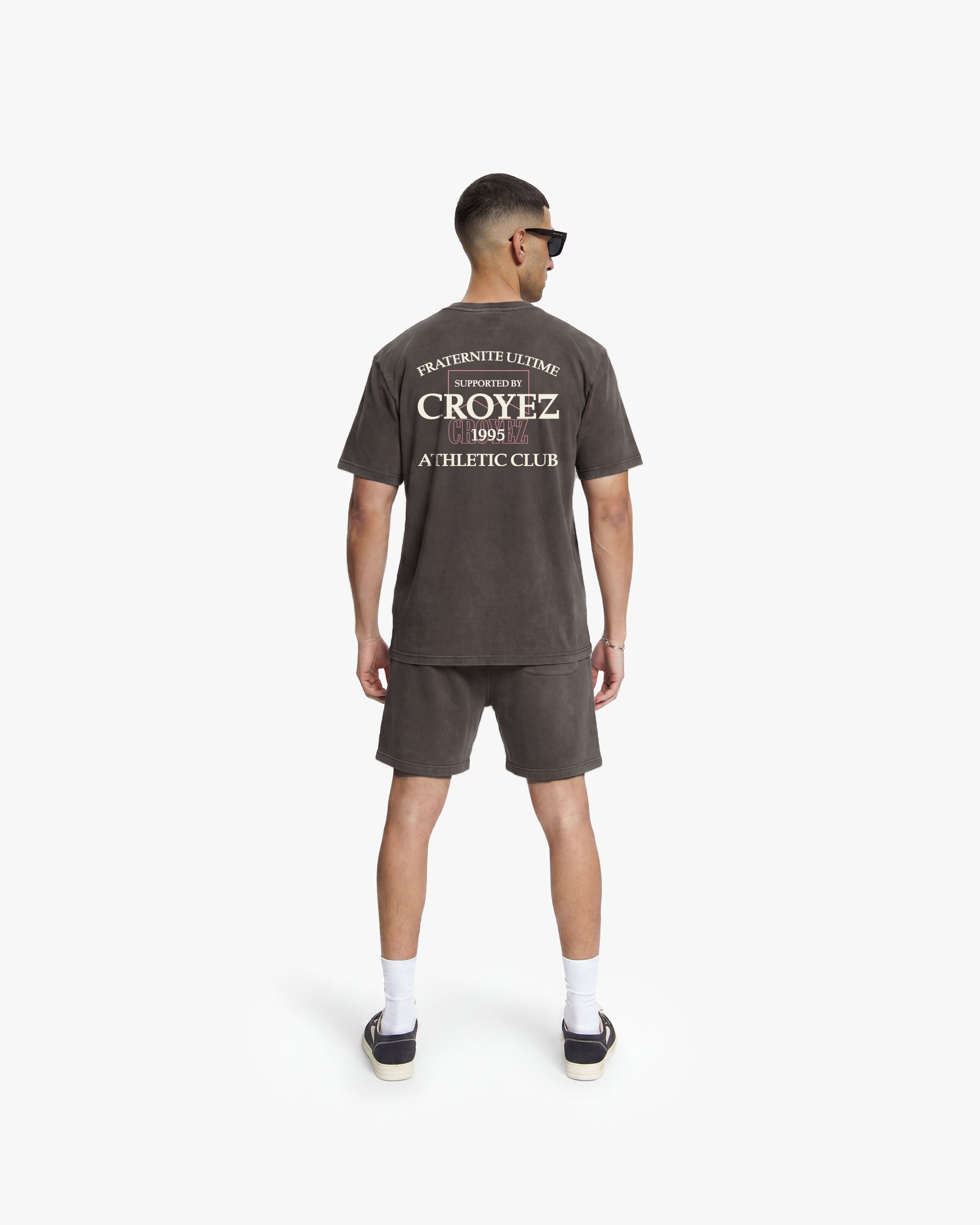 Croyez Overlay Fraternite T-Shirt- Washed Brown