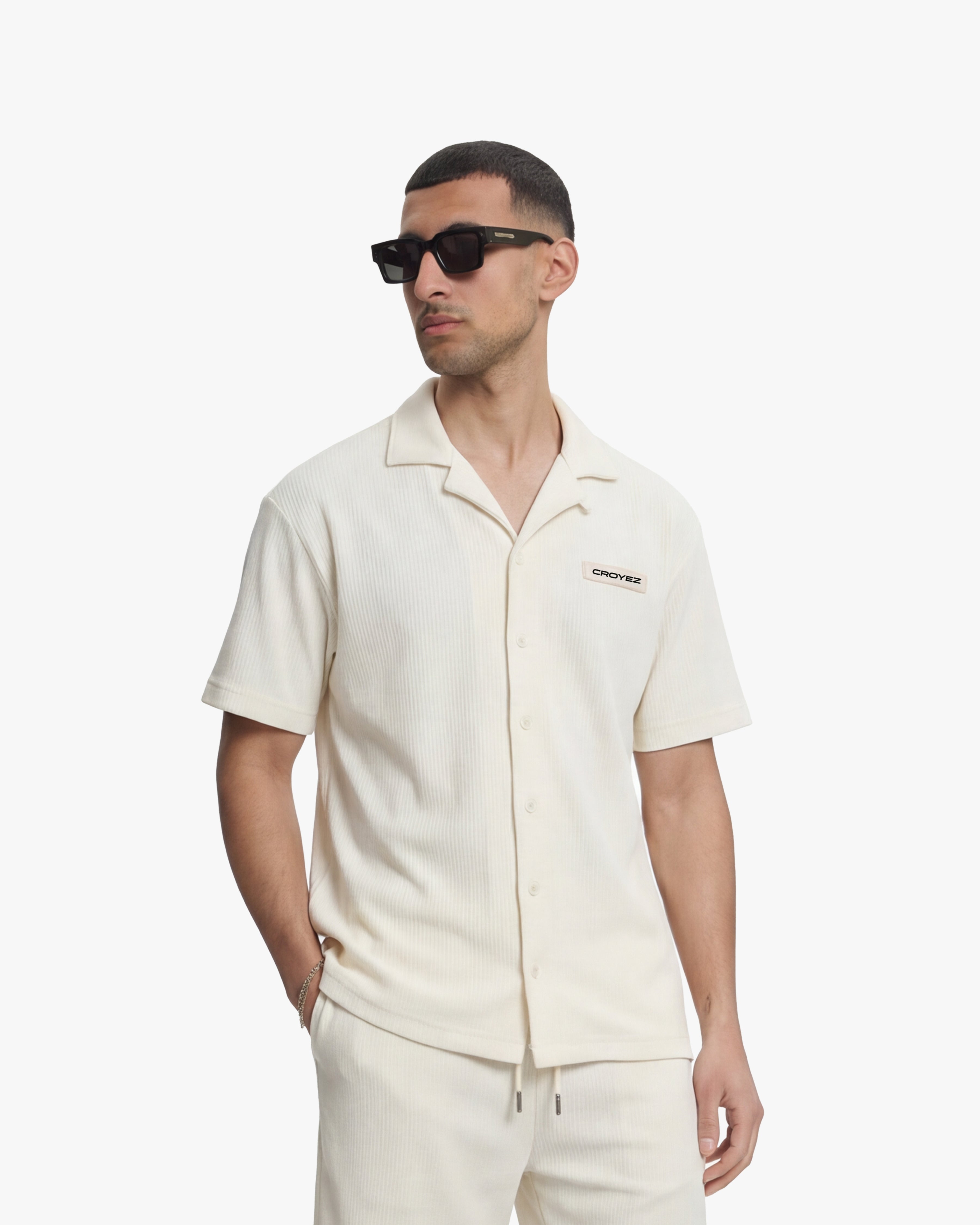 Croyez Plisse Shirt- Off-White