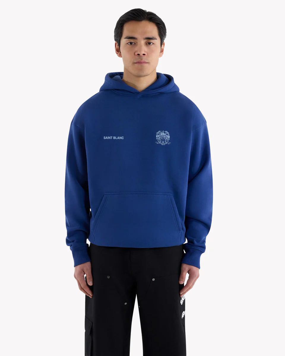 Saint Blanc Crest Hoodie- Twilight Blue