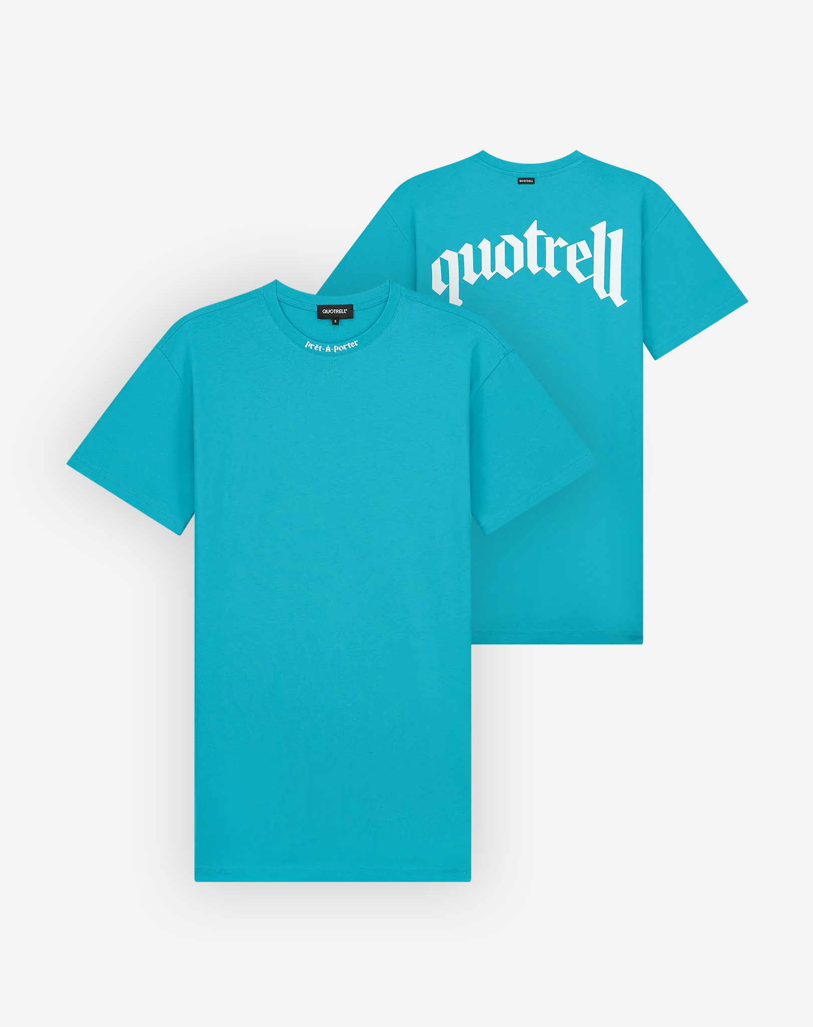 Quotrell Dames Wing T-shirt Dress Aqua - Wit