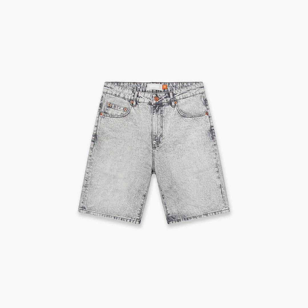 Croyez CD2 Washed Denim Shorts- Light Grey