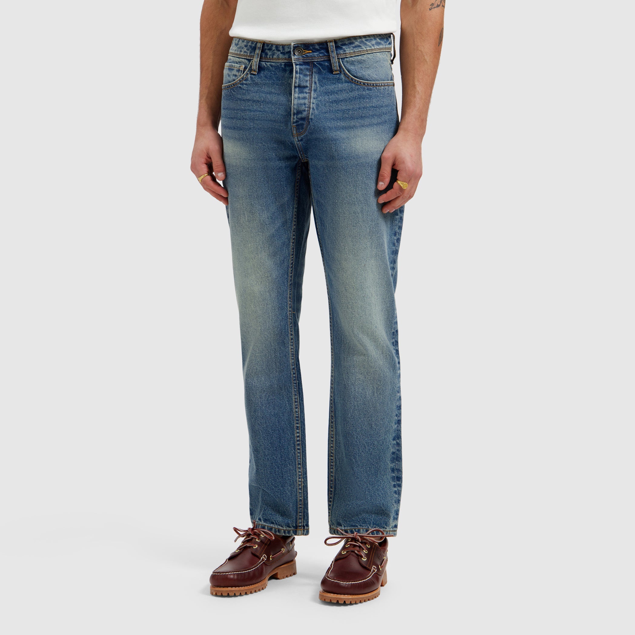 Pure Path The Eric Regular Fit Jeans- Denim Blue Green