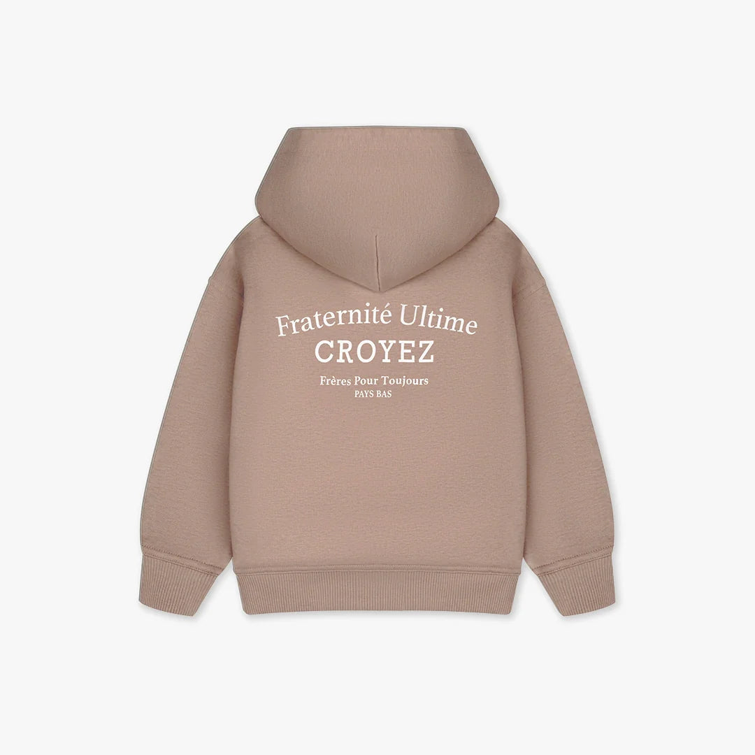 Croyez Mini Fraternite Zip-Hoodie- Sand