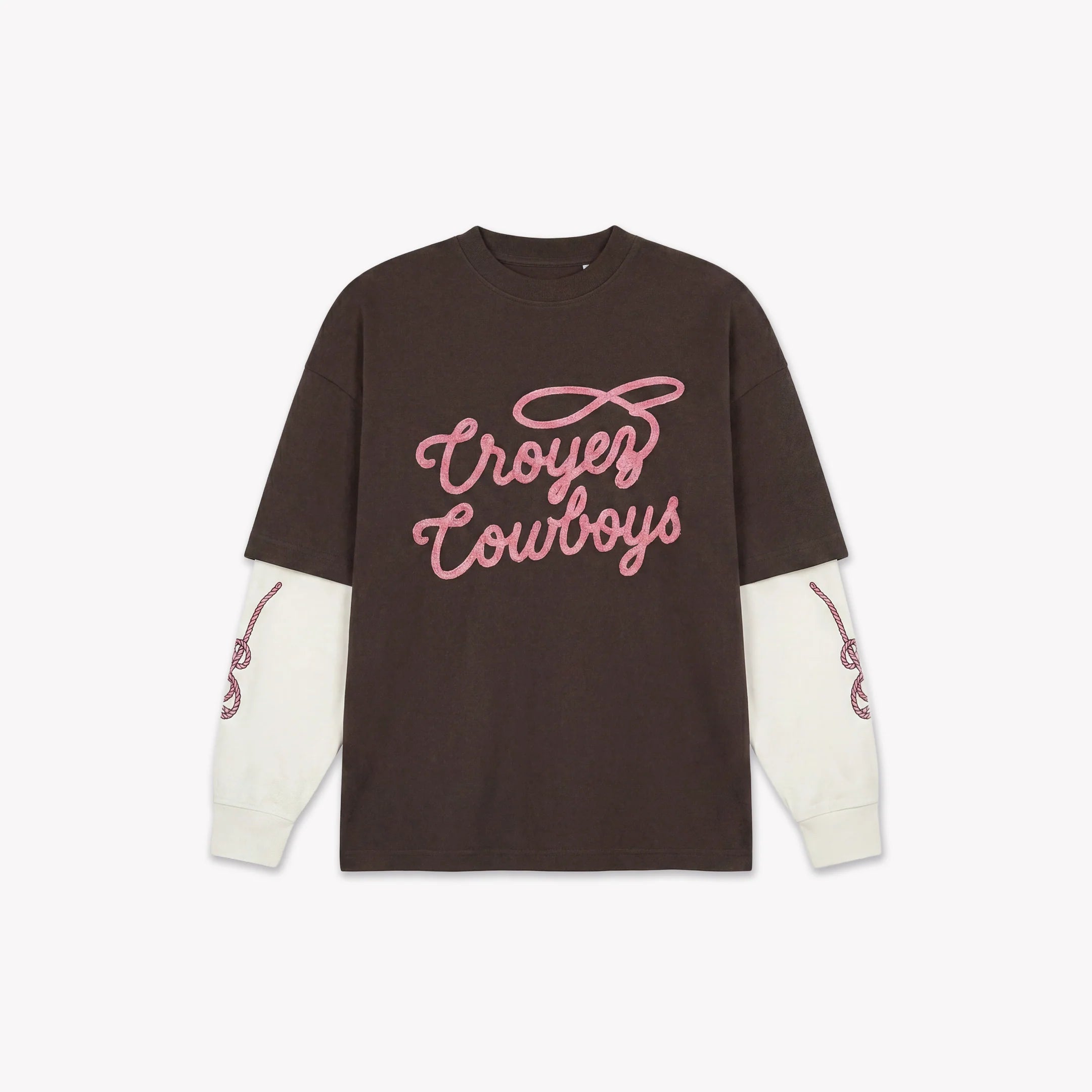 Croyez Cowboys Double Sleeve Longsleeve - Washed Brown