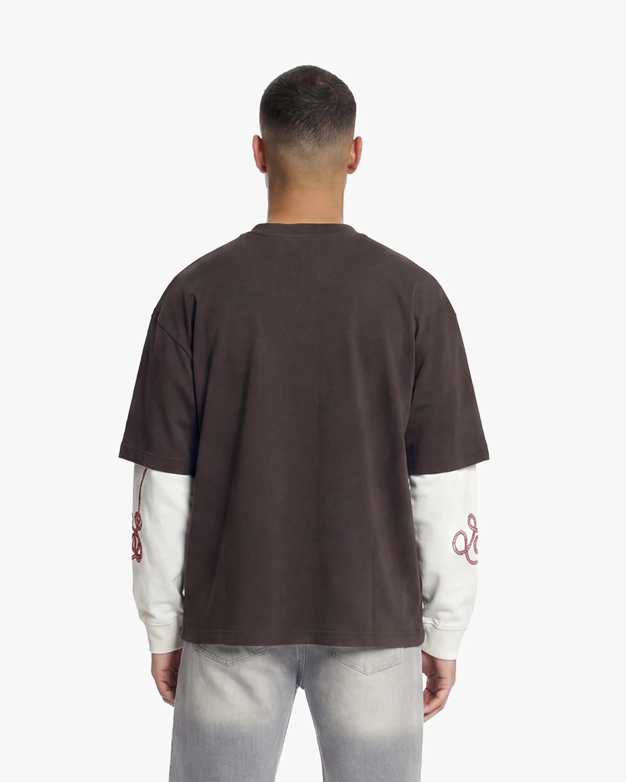 Croyez Cowboys Double Sleeve Longsleeve - Washed Brown