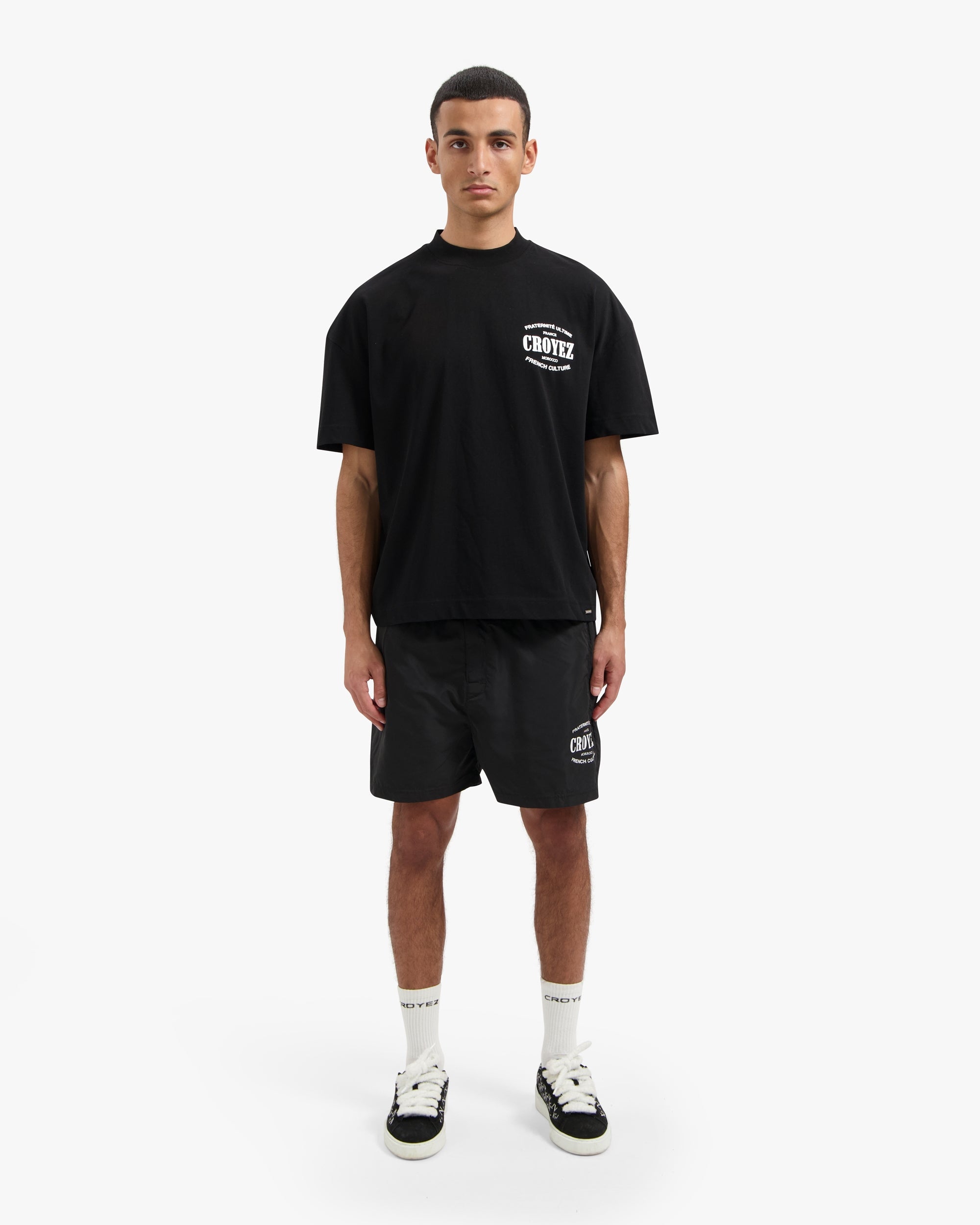 Croyez Stamp Swim Short- Black