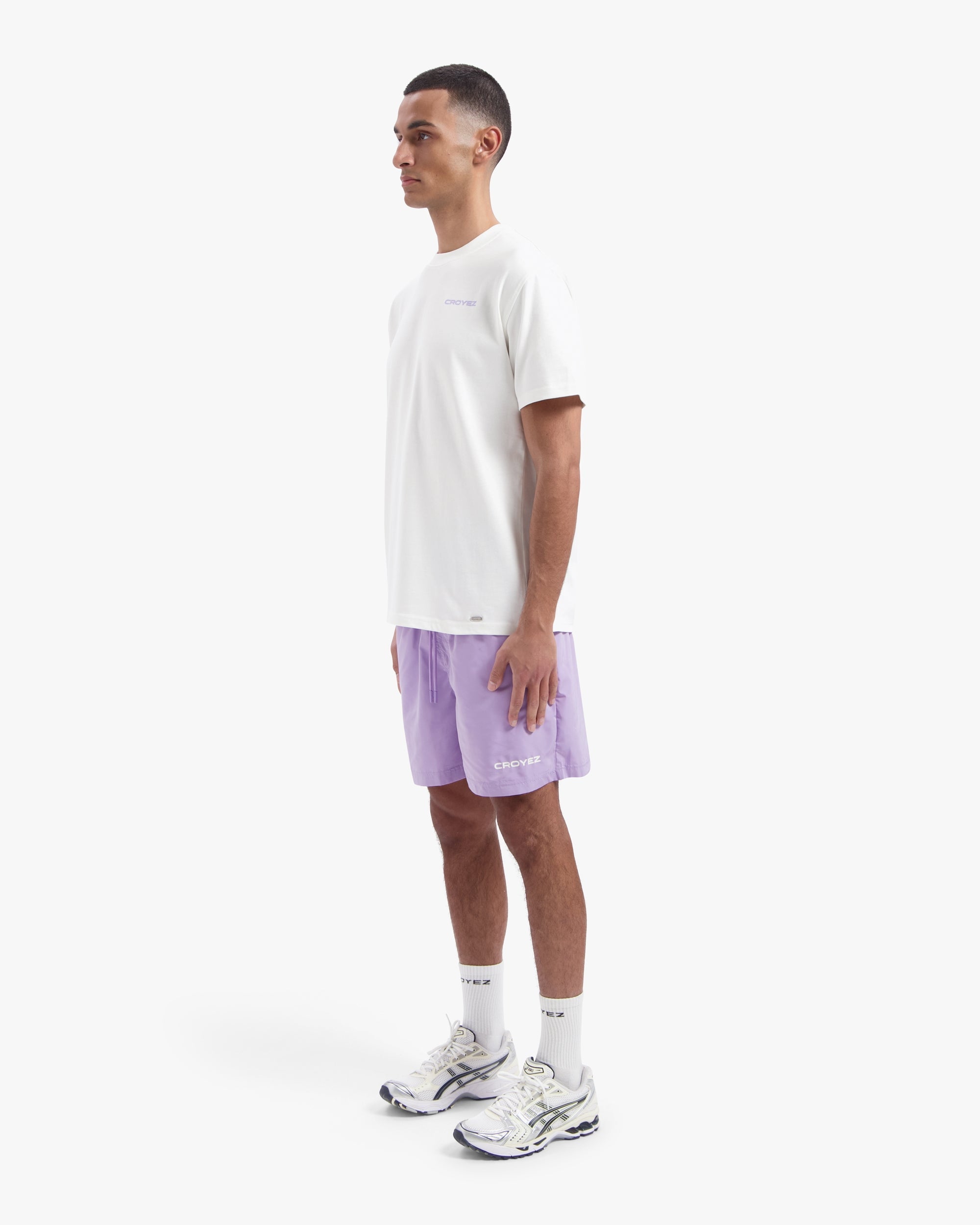 Croyez Artwork Swim Short- Lilac