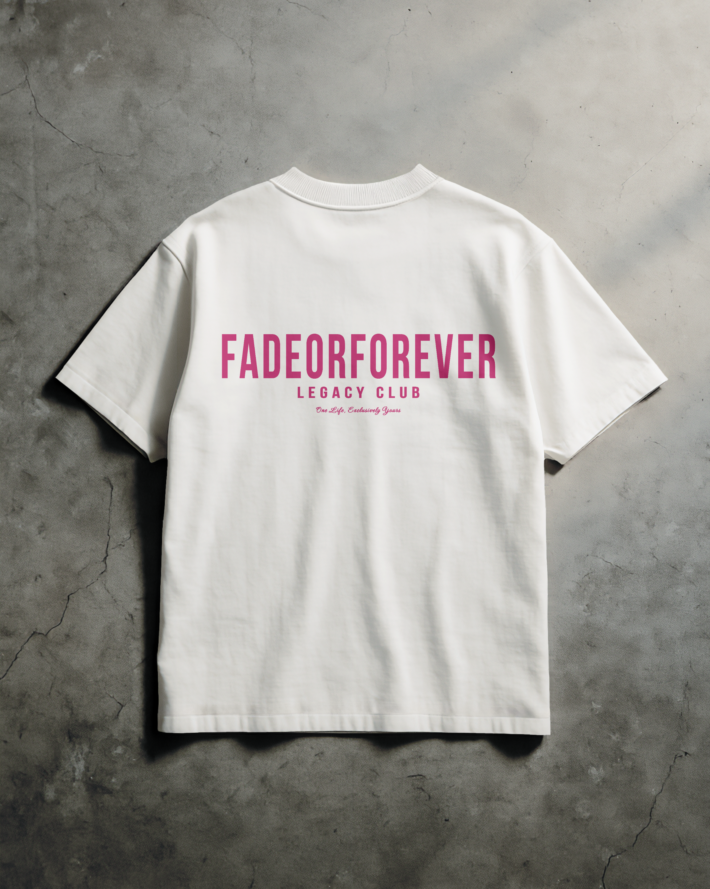 Fade Or Forever Legacy T-shirt- White/Pink