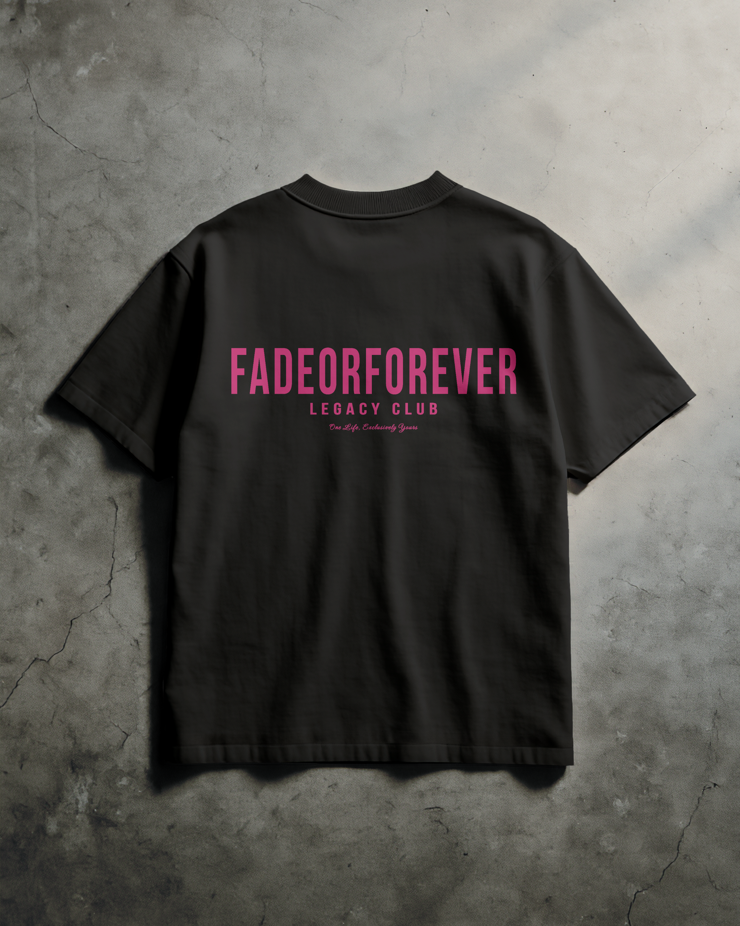 Fade Or Forever Legacy T-shirt- Black/Pink