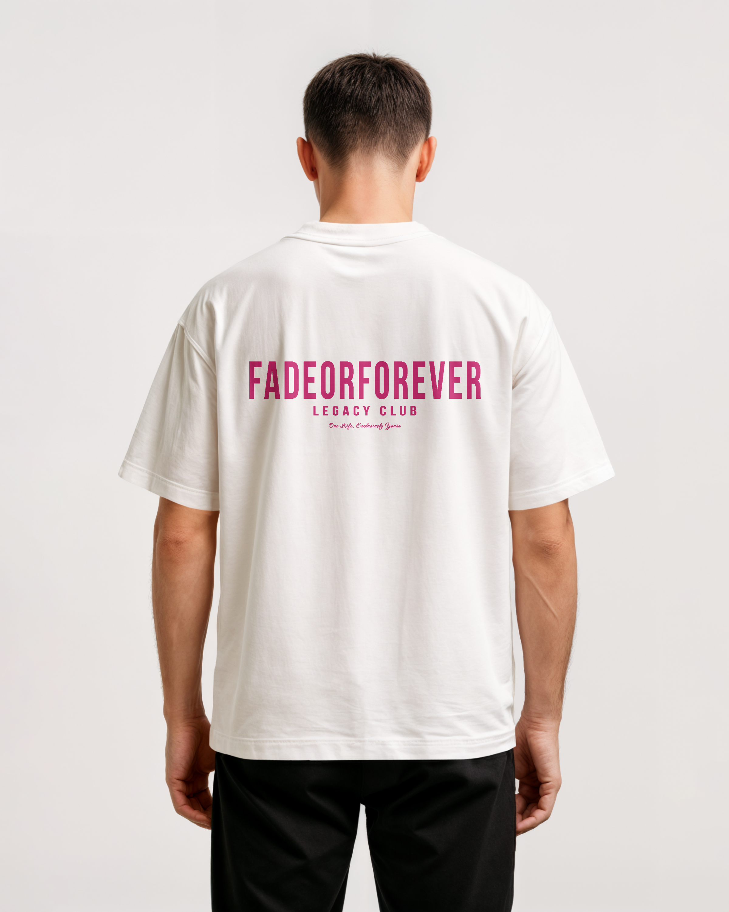 Fade Or Forever Legacy T-shirt- White/Pink