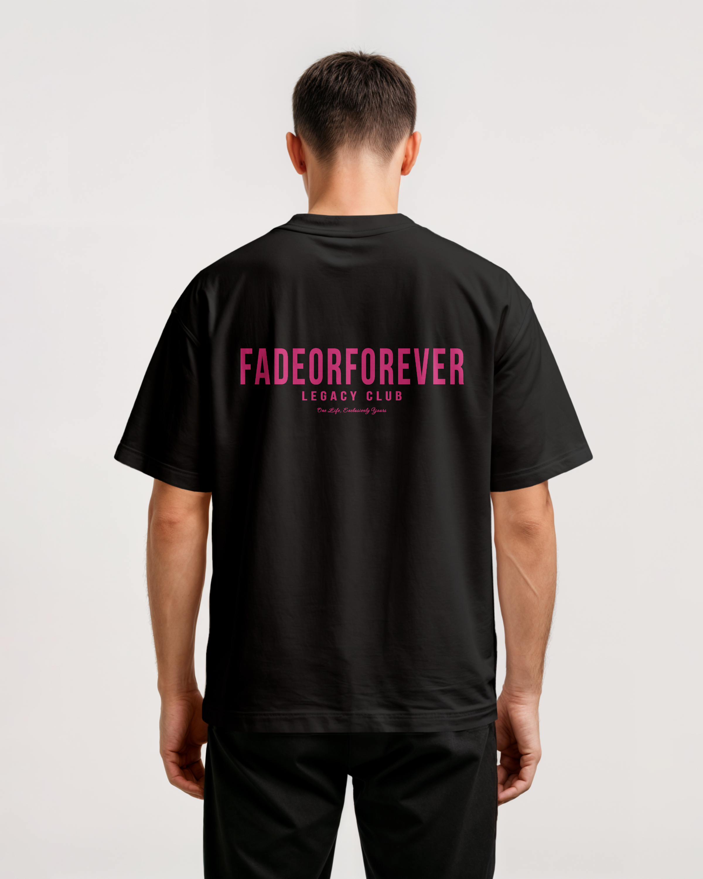 Fade Or Forever Legacy T-shirt- Black/Pink