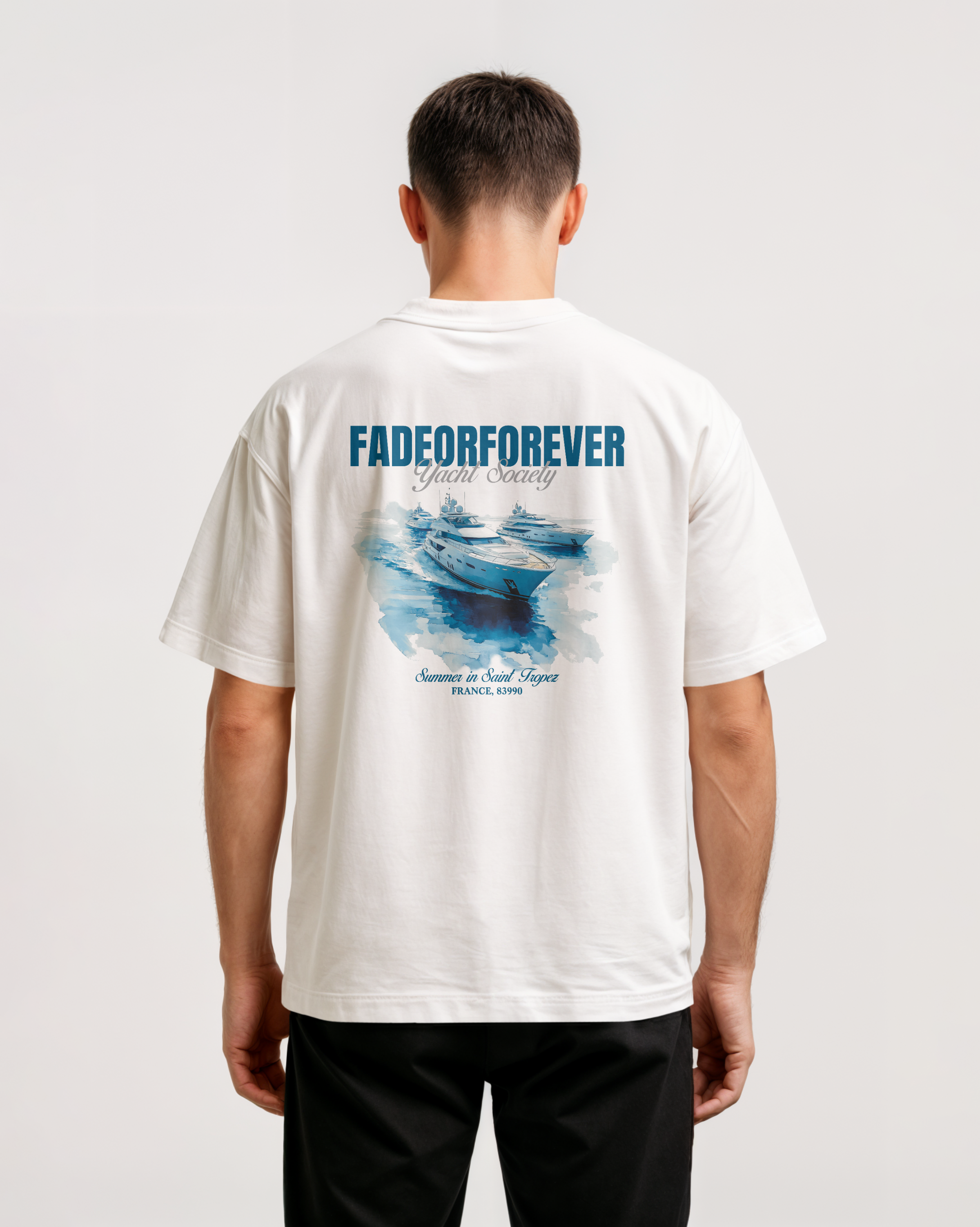 Fade Or Forever Yacht T-shirt- White