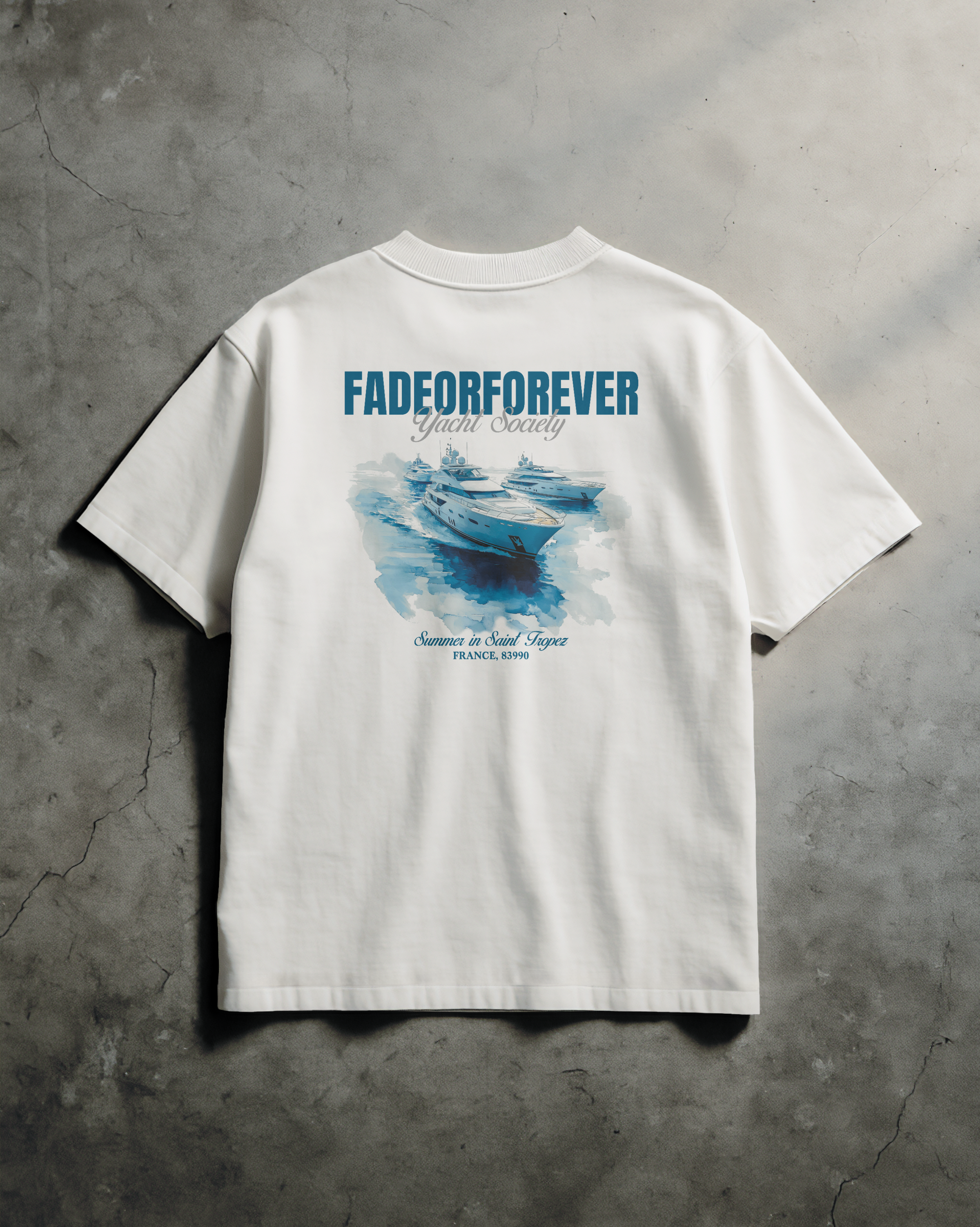 Fade Or Forever Yacht T-shirt- White