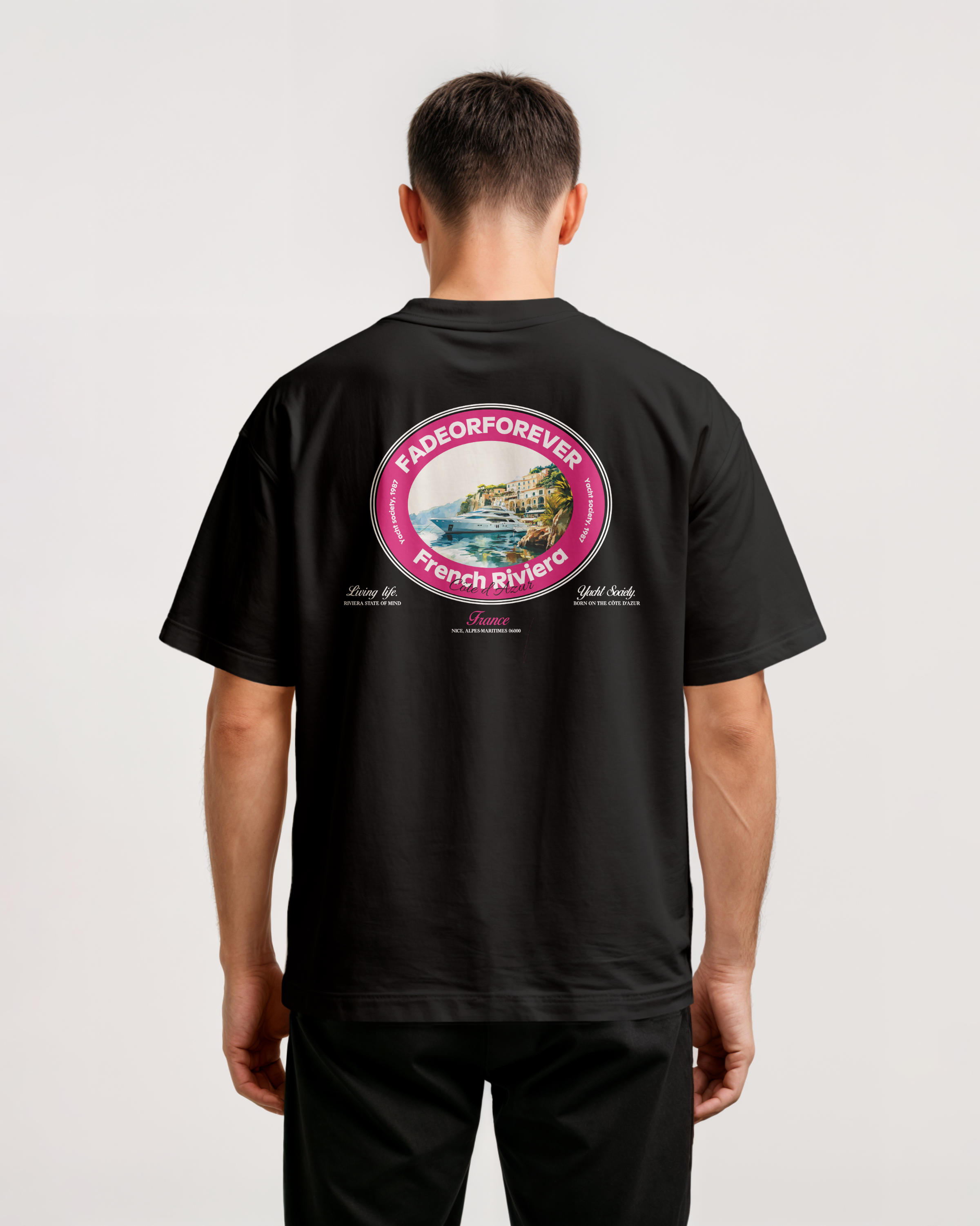 Fade Or Forever Riviera T-shirt- Black/Pink