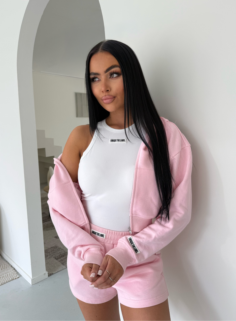 Unique The Label Molly Vest- Powder Pink