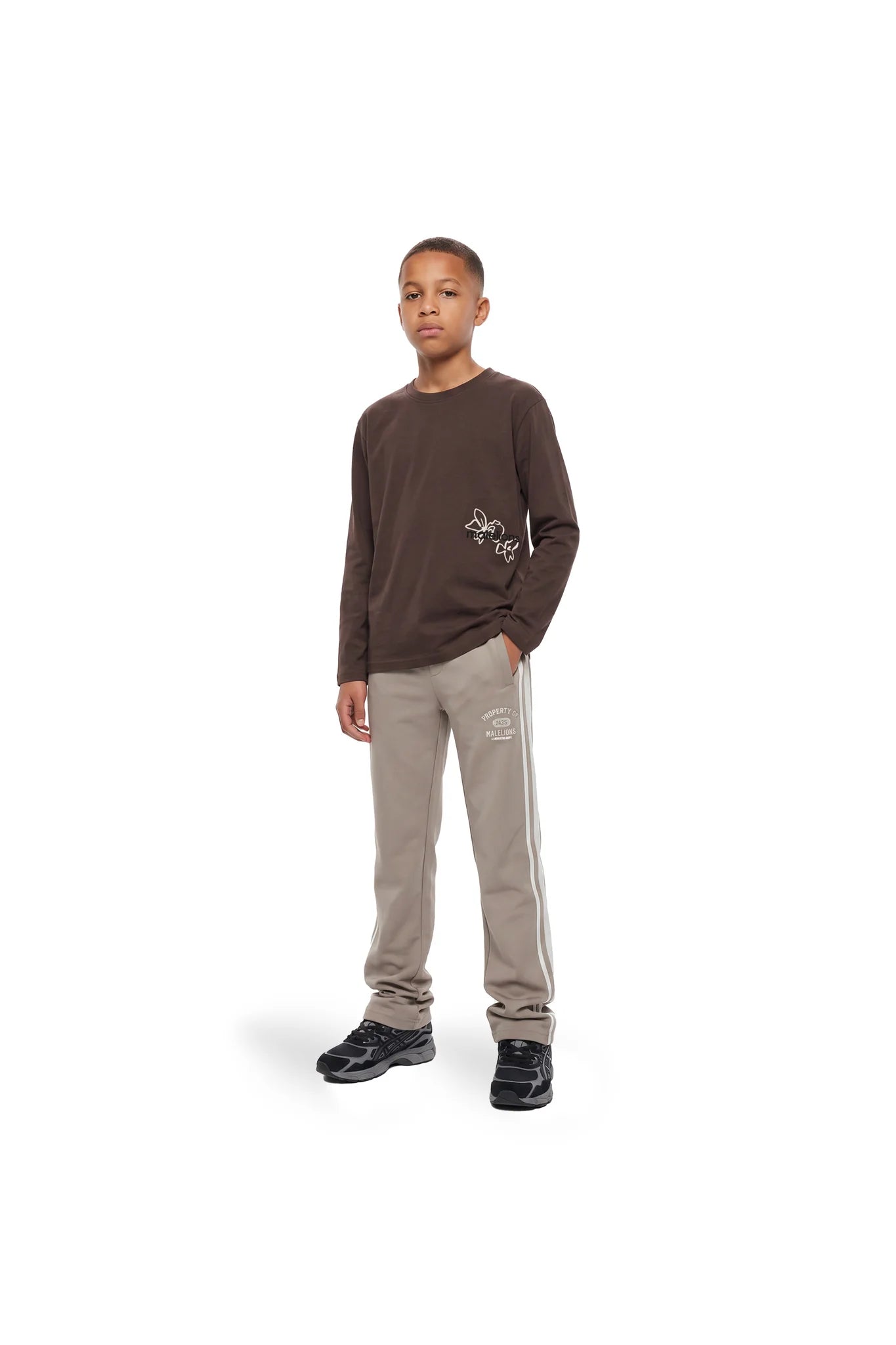Malelions Junior Relaxed Flower Longsleeve - Brown