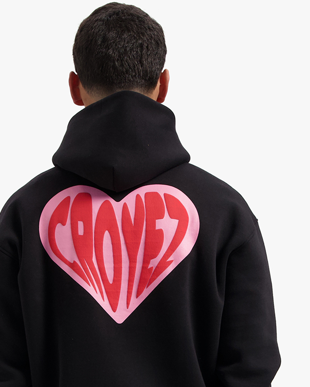 Croyez Puffed Heart Hoodie- Black