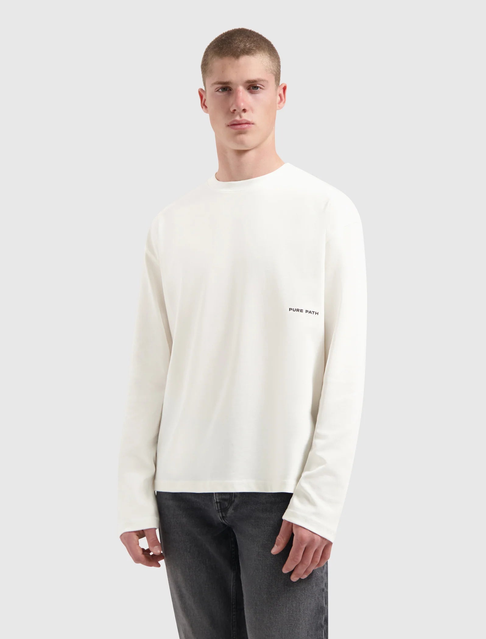Pure Path New Dropping Long Sleeve- Off White