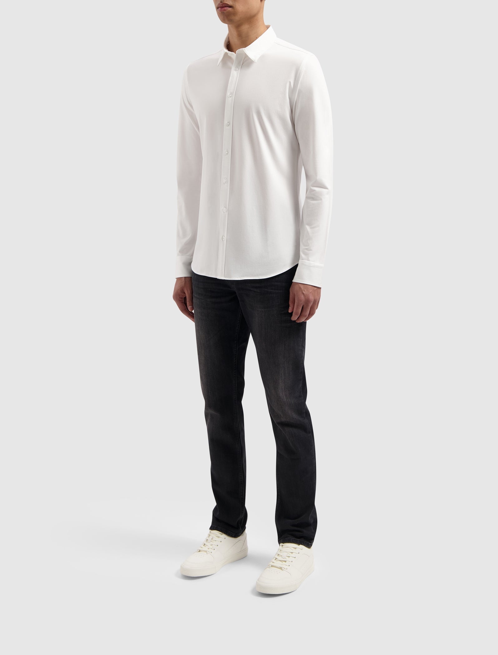 Pure Path Essential Jersey Shirt- White