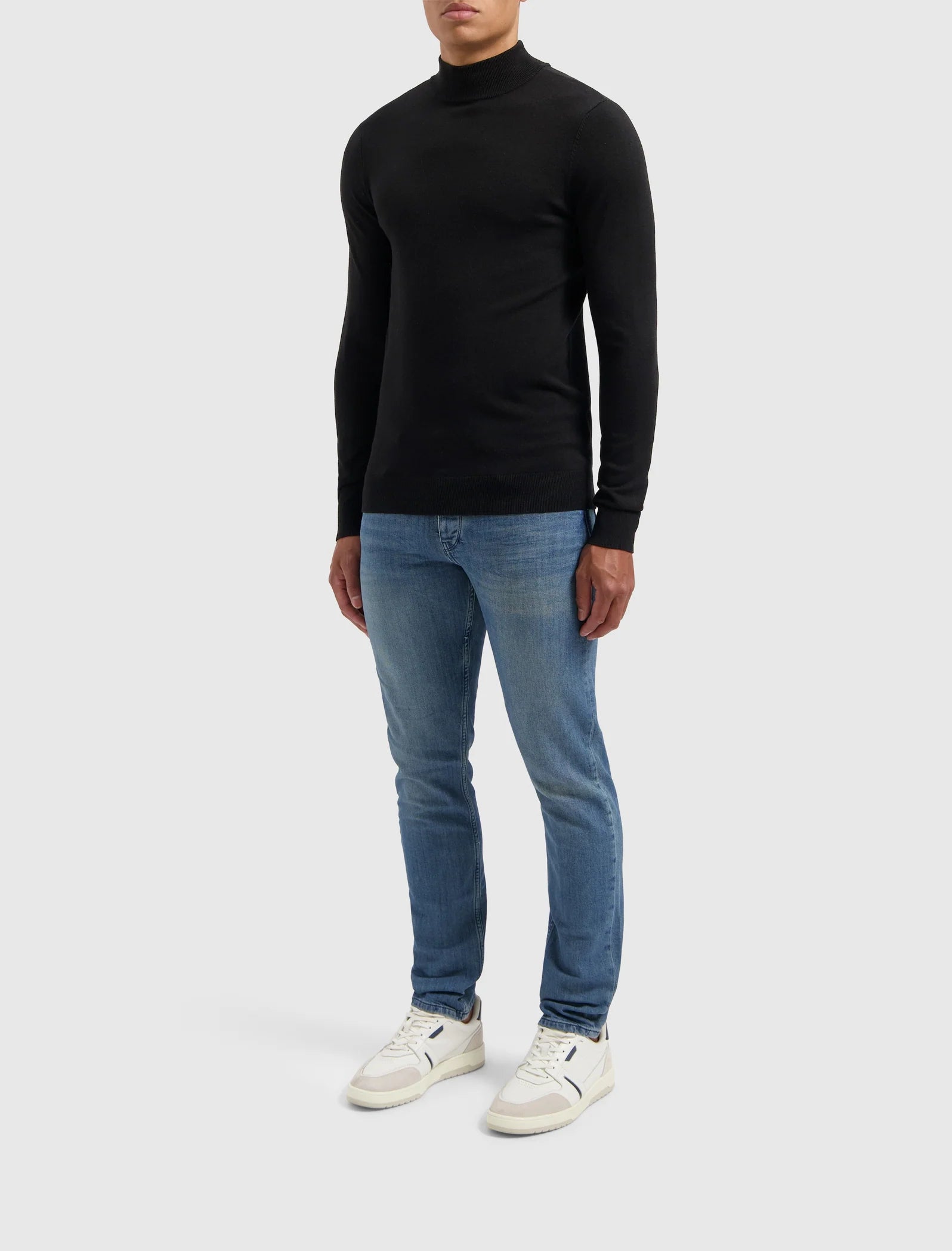 Pure Path Essential Knitwear Mockneck Sweater