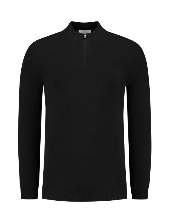 Pure Path Essential Knit Half-Zip- Black