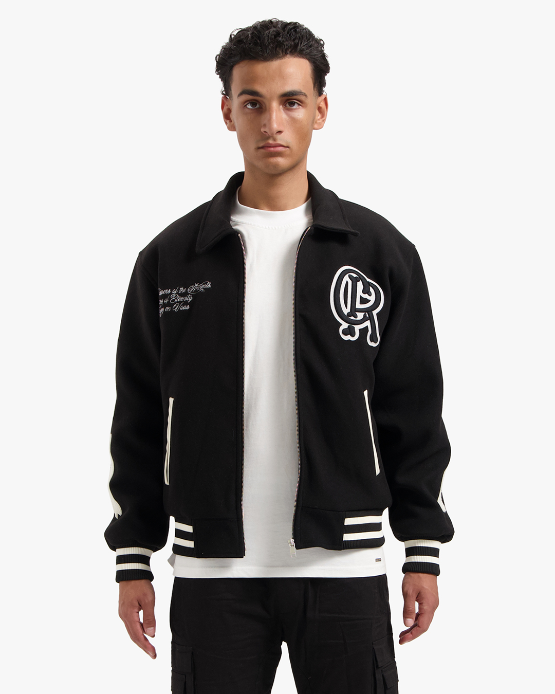 Croyez Echoes Of Eternity Varsity Jacket- Black